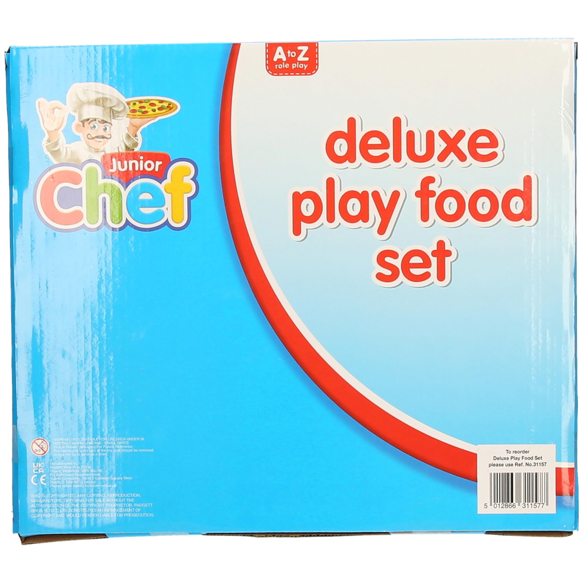 Junior Chef Deluxe Play Food Set - 50 Pieces, Educational Role Play Toys for Children 5