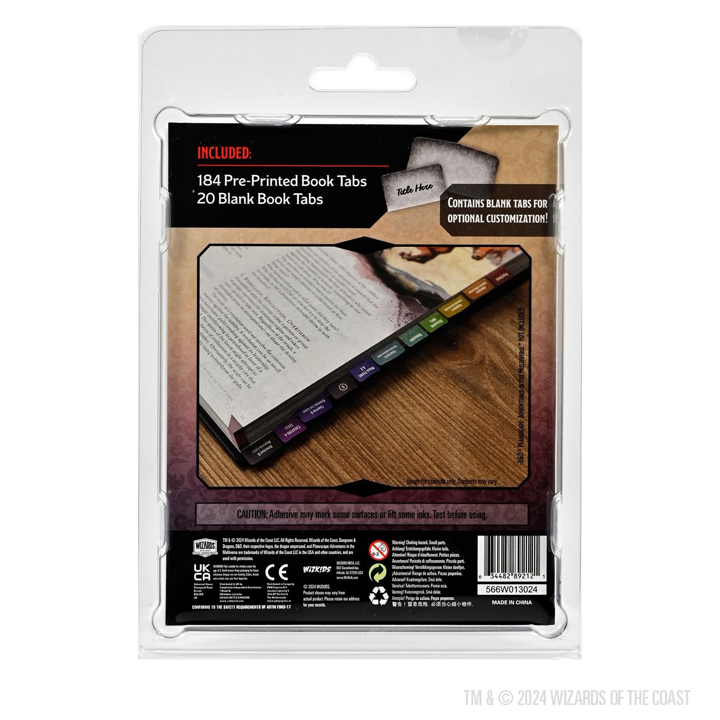 WizKids D&D Book Tabs - Planescape: Adventures in The Multiverse | 204 Tabs | Various Colours 2
