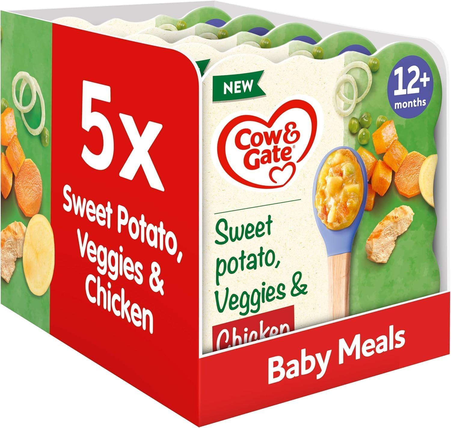 Cow & Gate Sweet Potato Vegetable & Chicken Baby Food Meal | 5x230G Pack | 12+ Months
