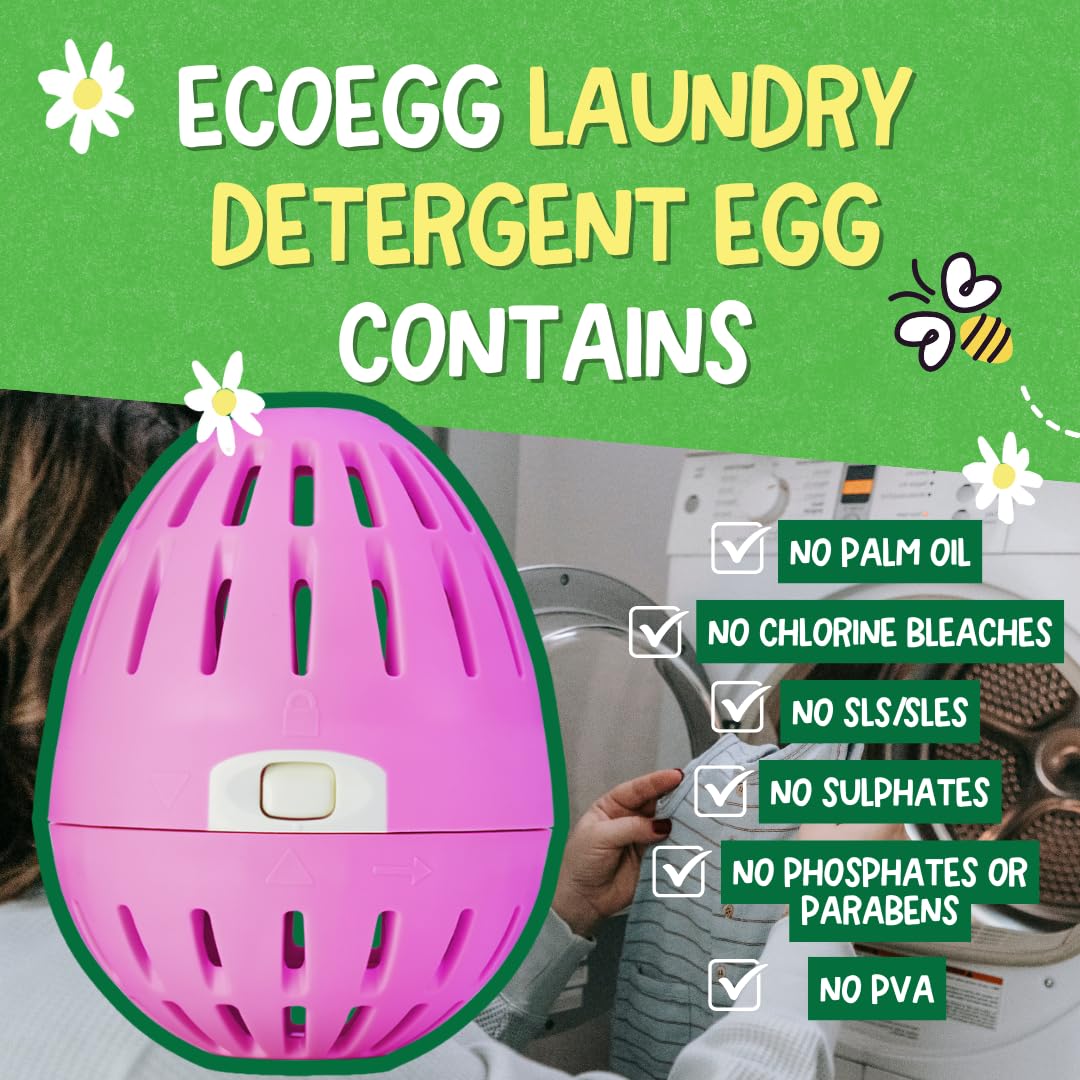 Ecoegg - Bio Detergent Refill Pellets (130g, 50 Washes, Pink Paradise Fragrance) 5