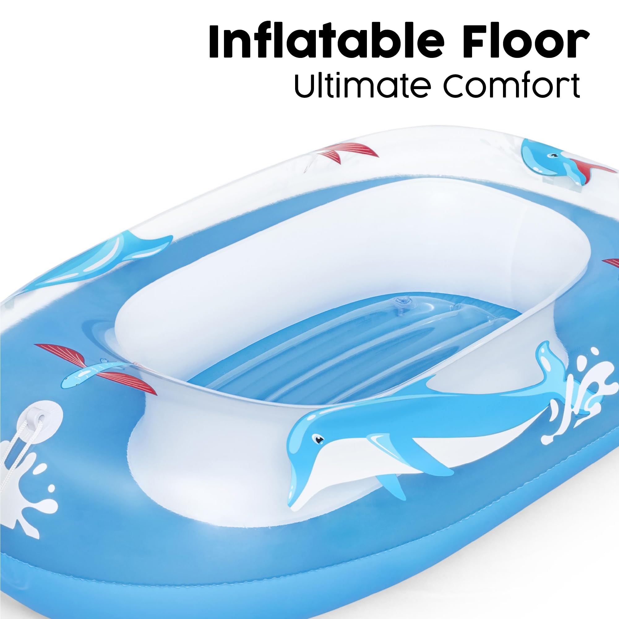 Bestway Inflatable Baby Boat Dolphin Pool Raft for Kids Ages 3+ | 1.02m x 69cm 5