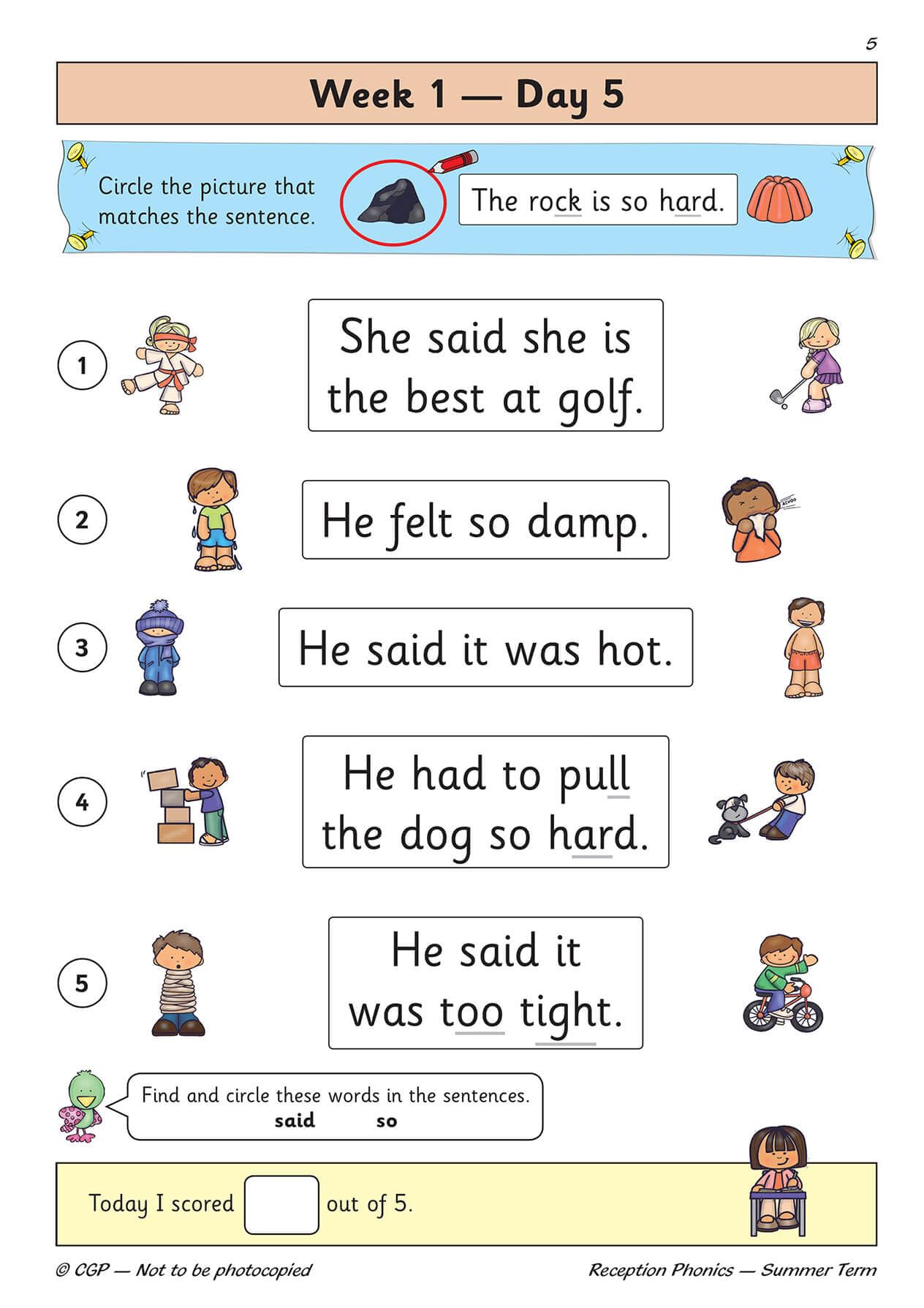 CGP Reception Phonics Daily Practice Book - Summer Term Workbook | Ages 4-5 | Paperback 6