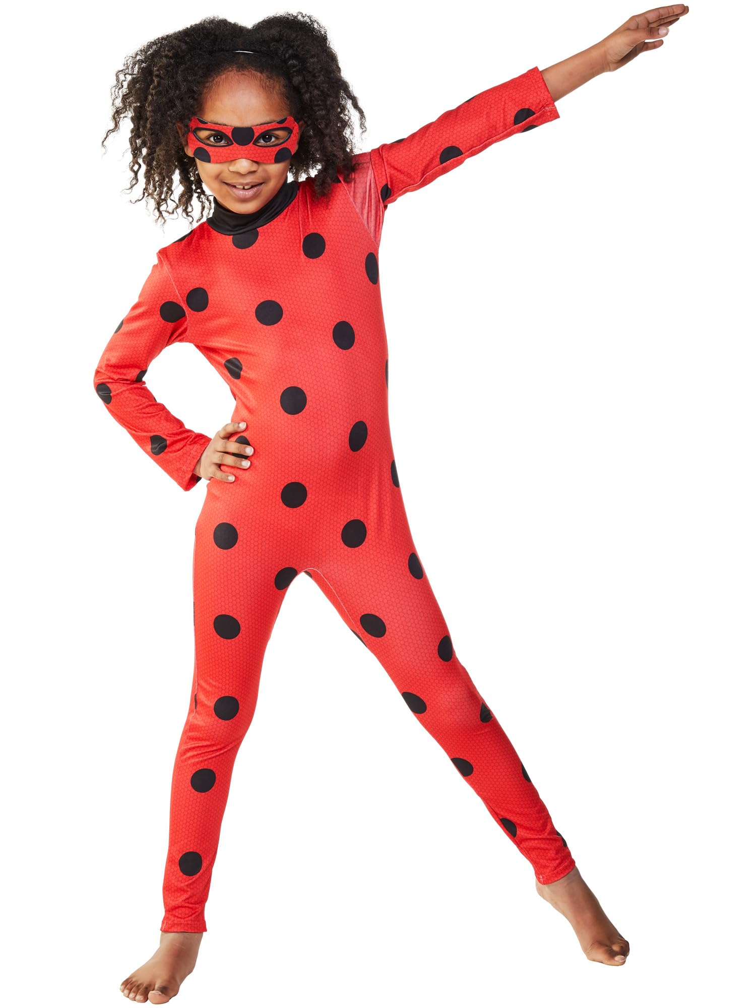 Rubies Official Miraculous Ladybug Child Costume with Eye Mask | Size 7-8 | Polyester 3