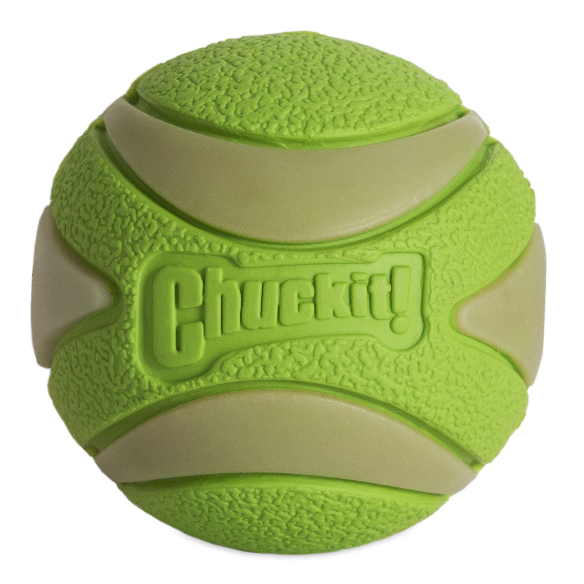 Chuckit! Max Glow Ultra Squeaker Ball - Glow in the Dark | High Bounce | Medium Size