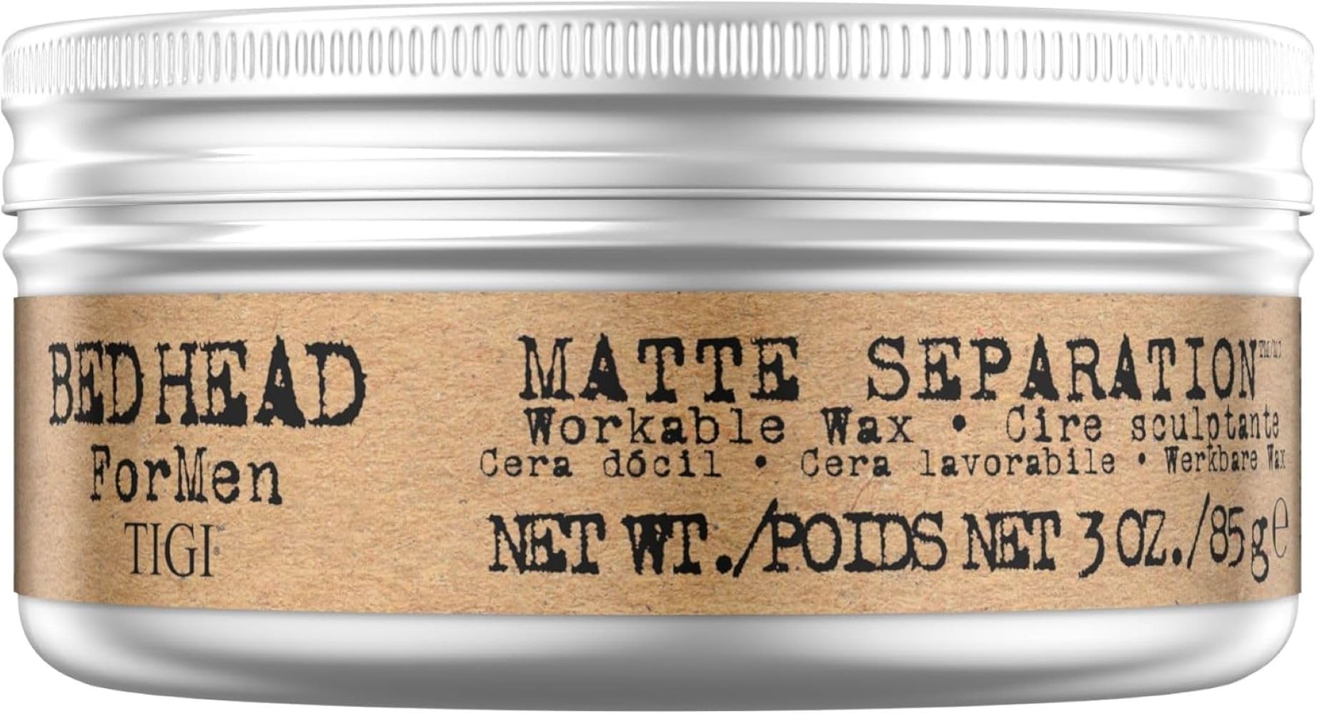 TIGI Bed Head For Men Matte Separation Workable Wax - Firm Matte Hold, Humidity Resistant, 85g 1