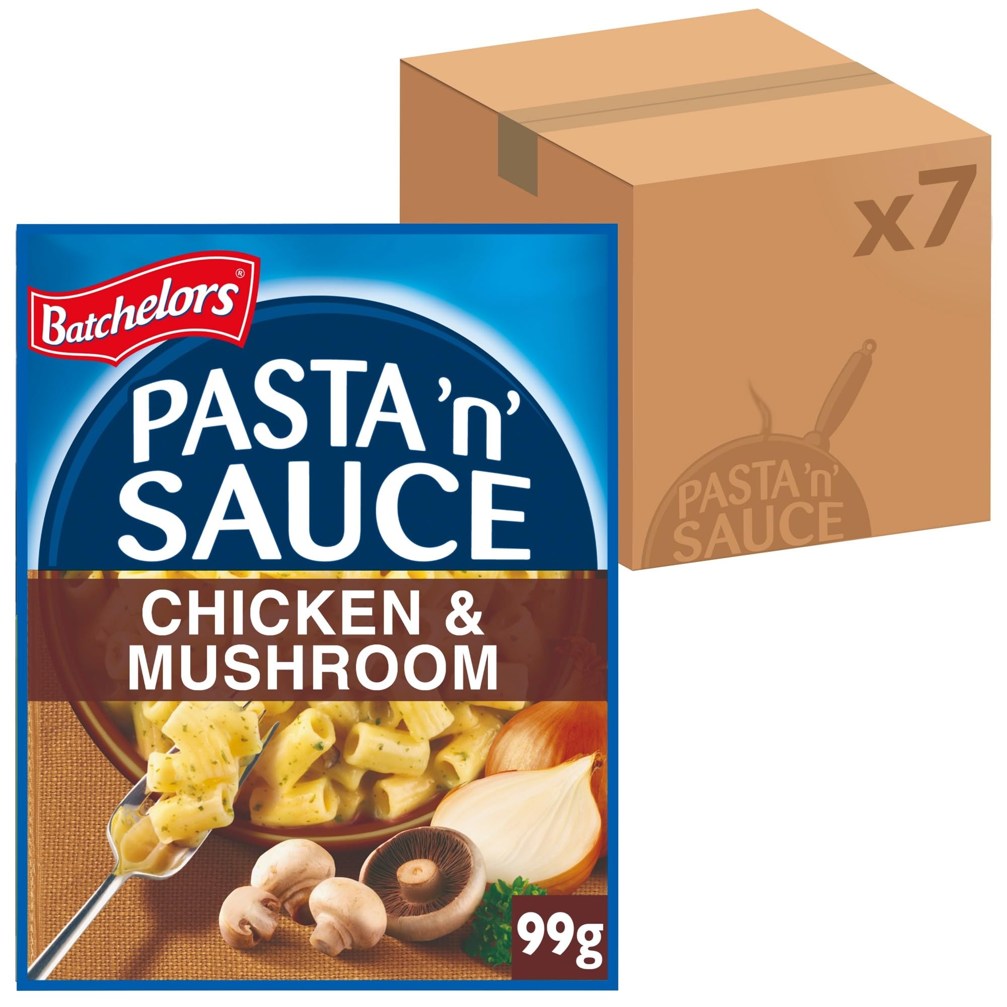 Batchelors Pasta 'n' Sauce Chicken & Mushroom Pasta Ready Meal, 99 g Packet (Pack of 7) 1