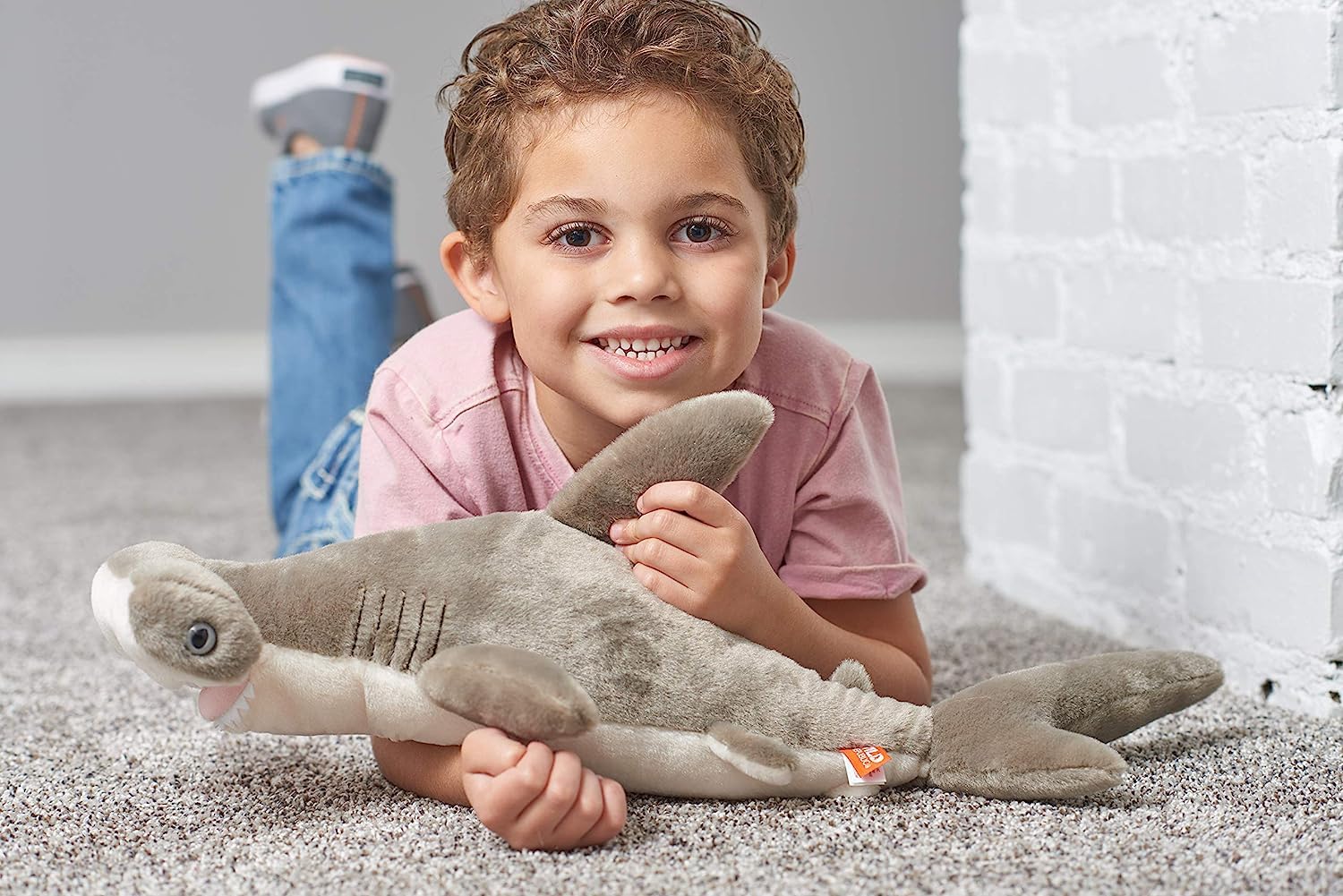 WILD REPUBLIC Hammerhead Shark Plush Soft Toy - 13-inch, Lifelike Design, Surface Washable 4