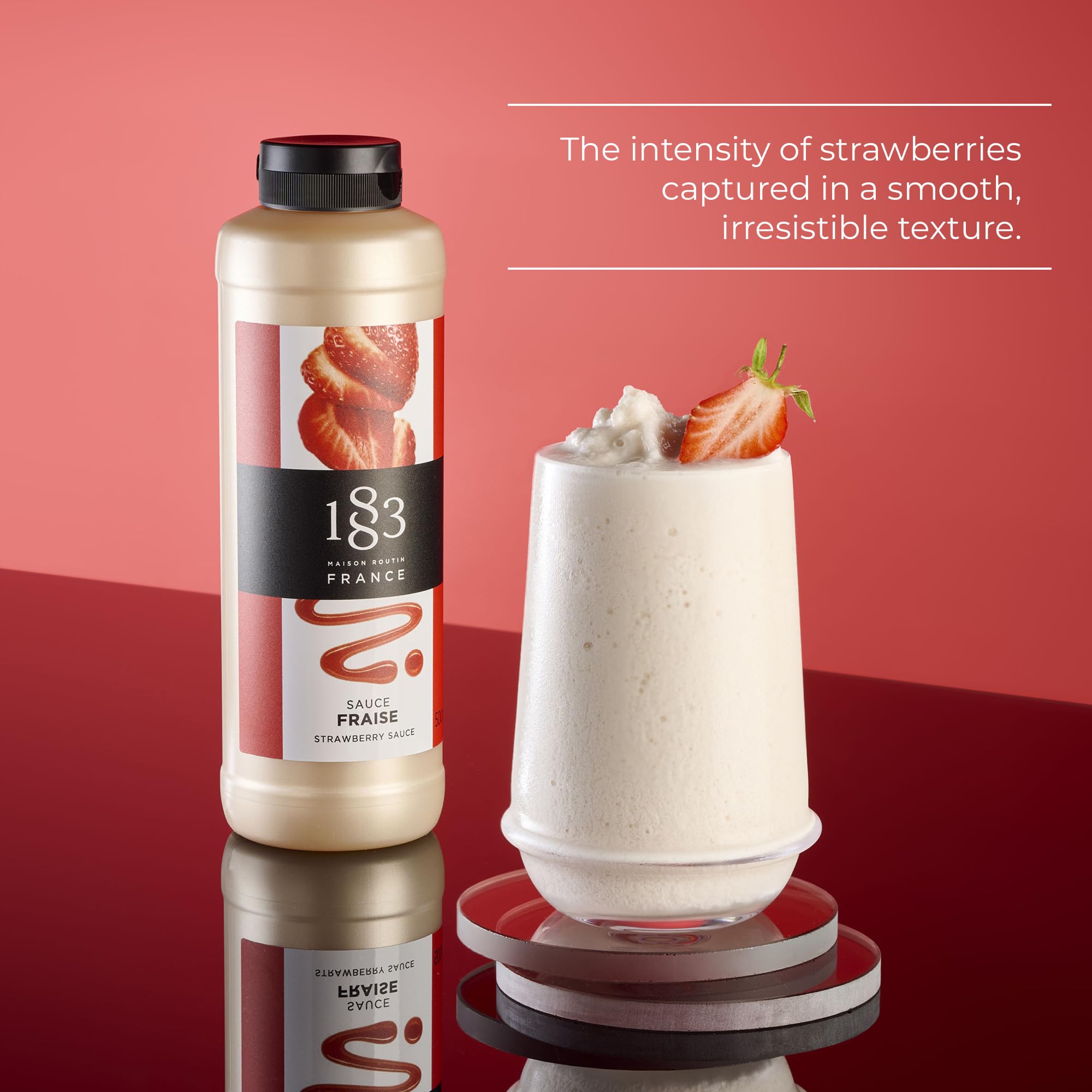 1883 MAISON ROUTIN Strawberry Sauce - Gourmet Dessert Topping | 500 ml