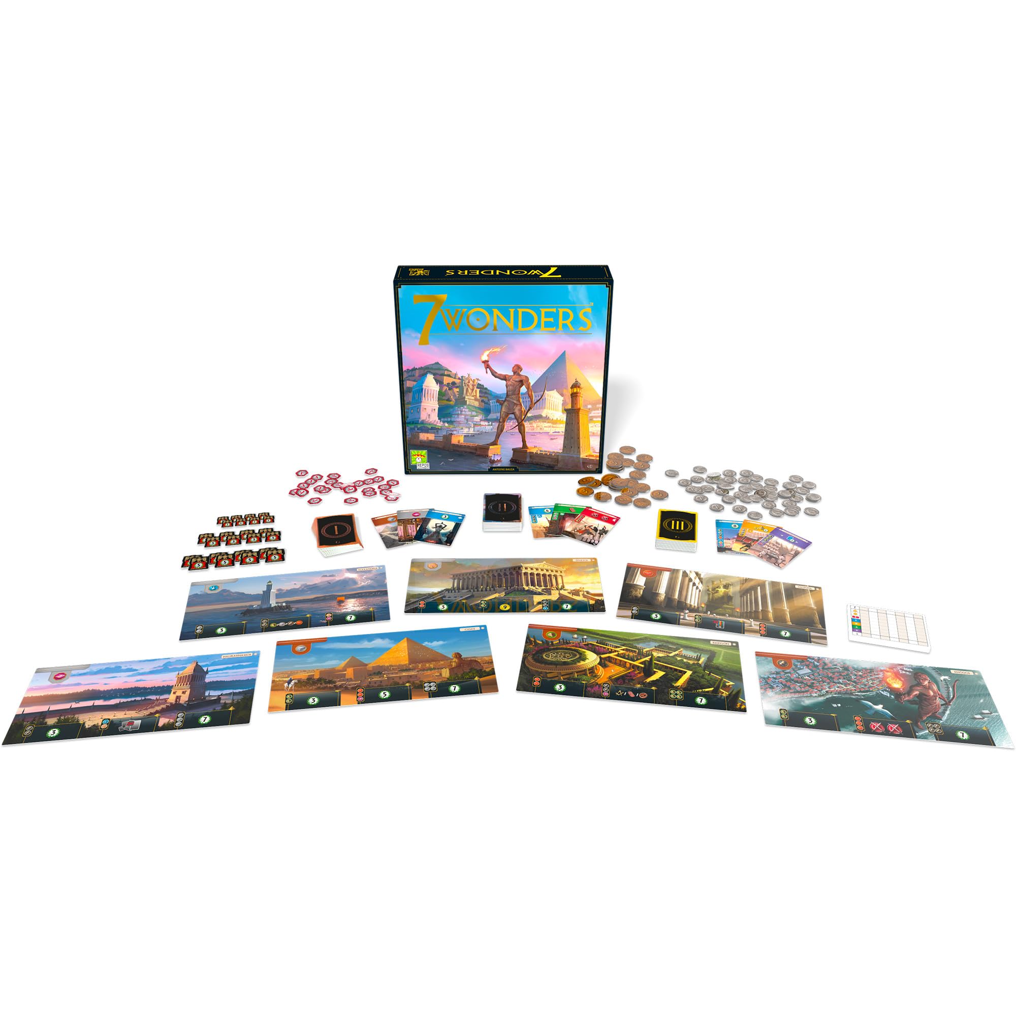 Repos Production 7 Wonders (New Edition) Board Game | Ages 10+ | 3-7 Players | 30 Min 4