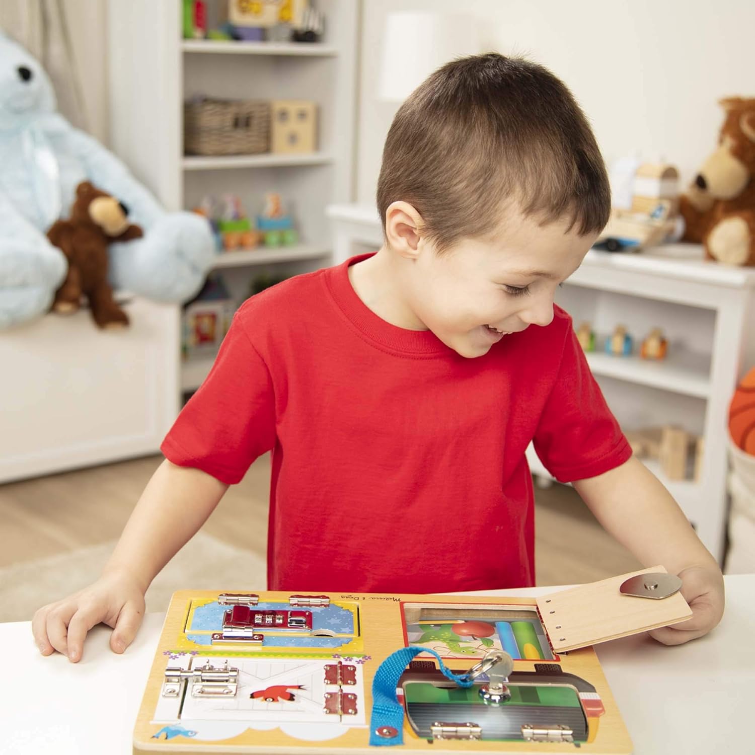 Melissa & Doug Locks & Latches Board - Educational Wooden Toy for Ages 3+ 5