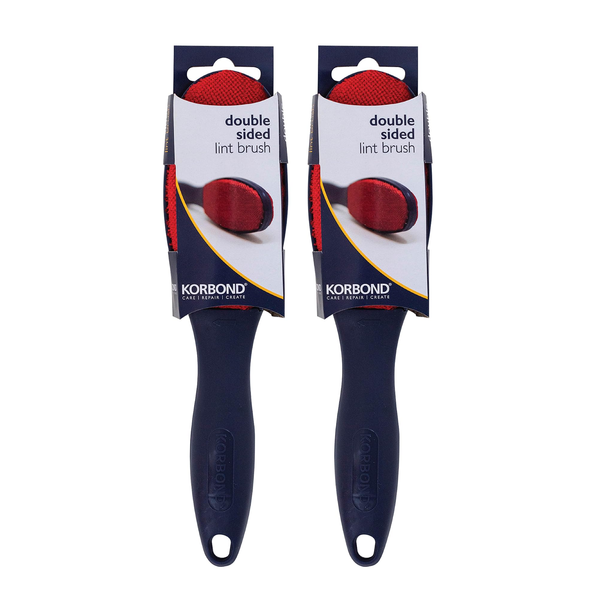 KORBOND Double Sided Lint Remover Brush - Pack of 2 | Reusable | Blue