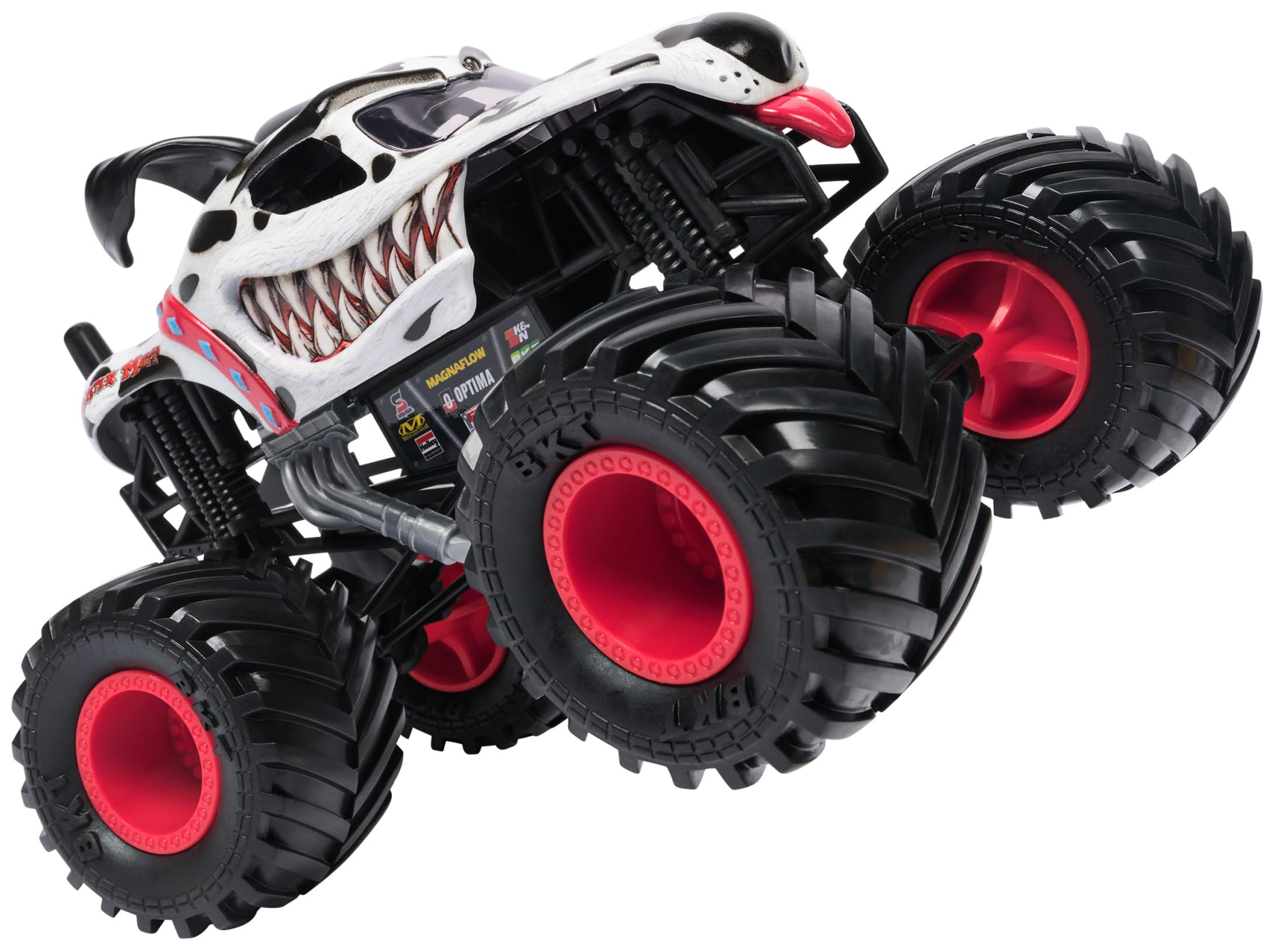 Monster Jam Dalmatian 1:24 Scale Die-Cast Monster Truck | Working Suspension | Rubber BKT Tires