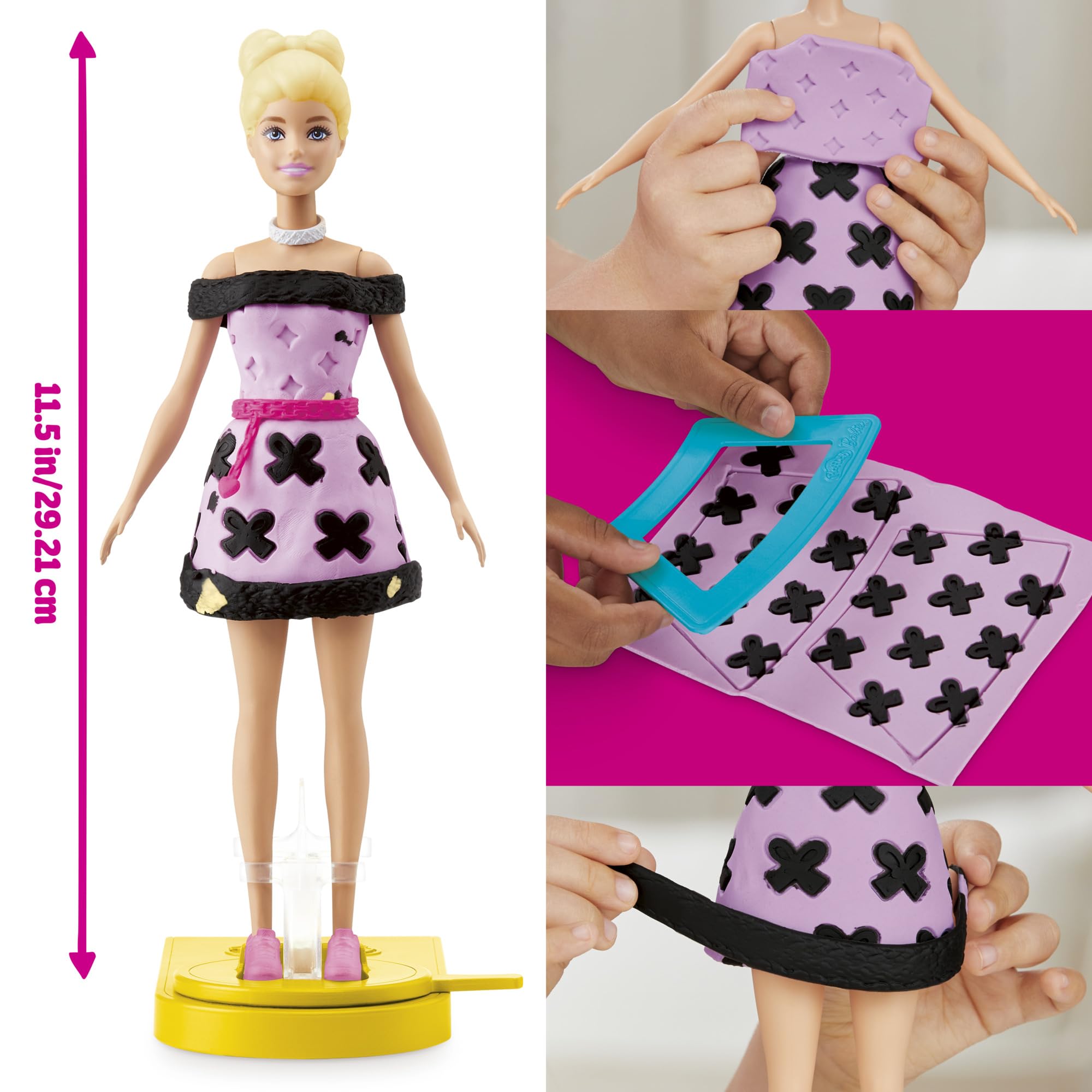 Play-Doh Barbie Designer Fashion Show Playset - Ages 5+ | Includes Barbie Doll & 5 Cans Compound 2