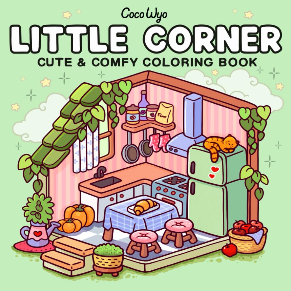 Coco Wyo Little Corner Coloring Book - Cozy Home Decor Illustrations | Paperback | English