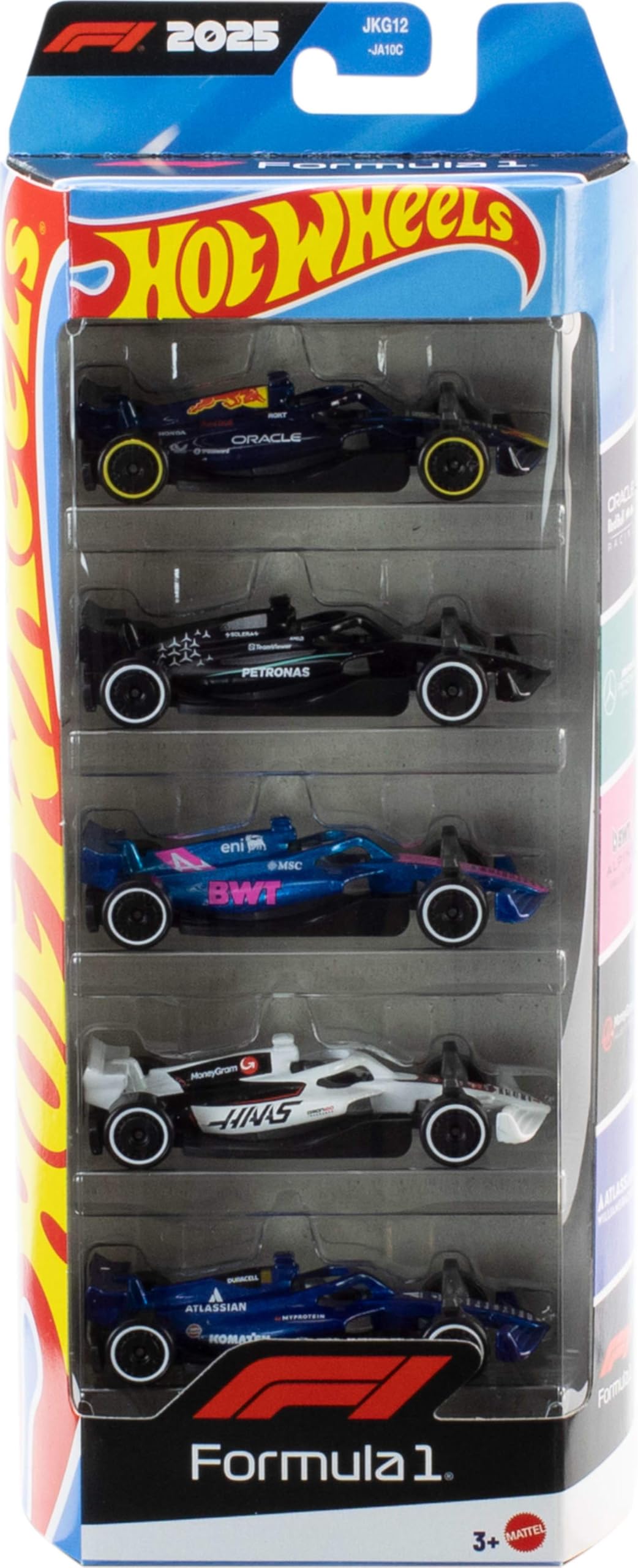 Hot Wheels Formula 1 1:64 Scale Die-Cast 5-Pack, Set of 5 Officially Licens 6
