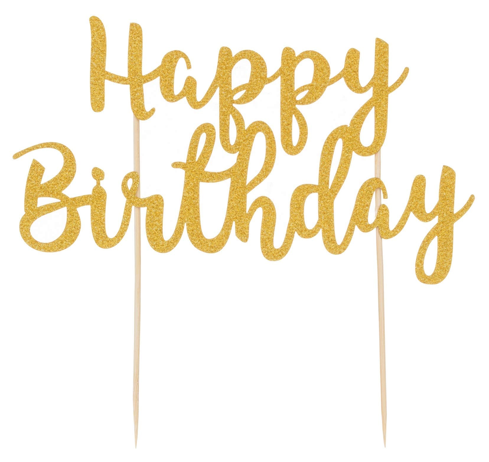 Mason Cash Happy Birthday Cake Topper - Gold Paperboard Decoration | 30 x 21 cm 1