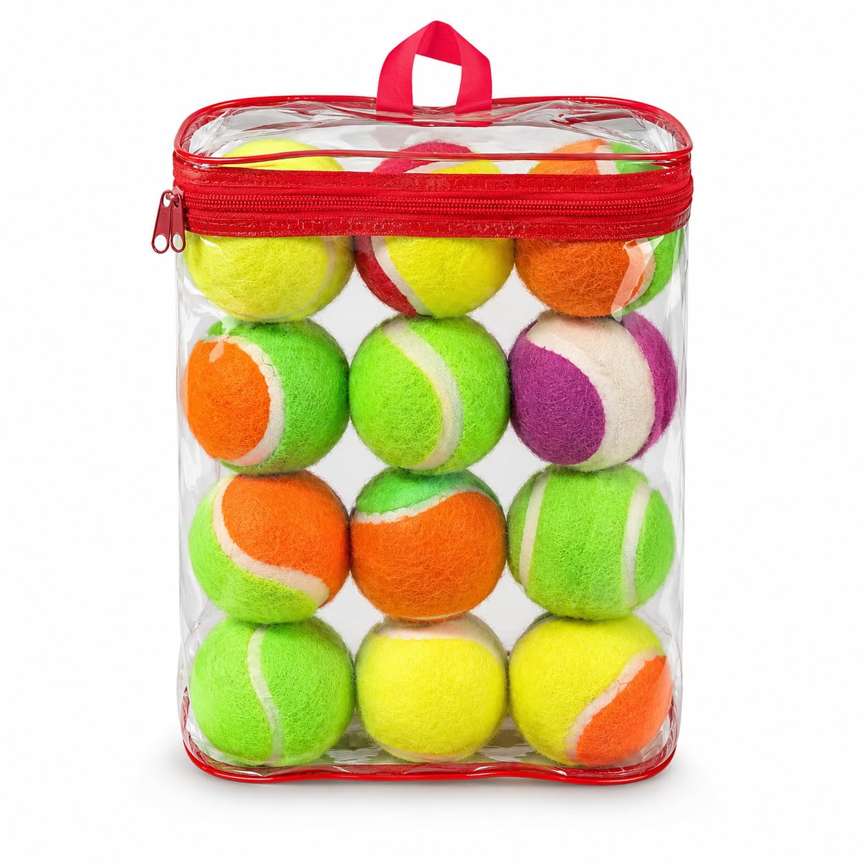 1ABOVE 12-Pack Multi-Colour Tennis Balls for Dogs - Lightweight Fetch Toy 2
