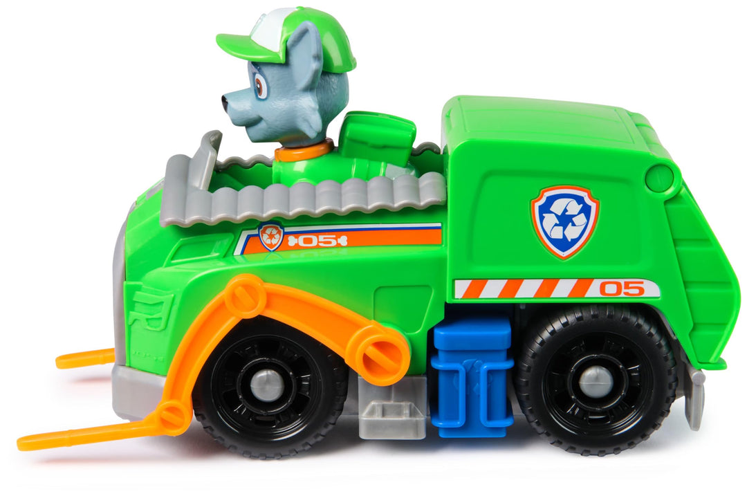 Paw Patrol Rocky's Recycling Lorry - Toy Vehicle with Collectible Action Figure for Kids 3+