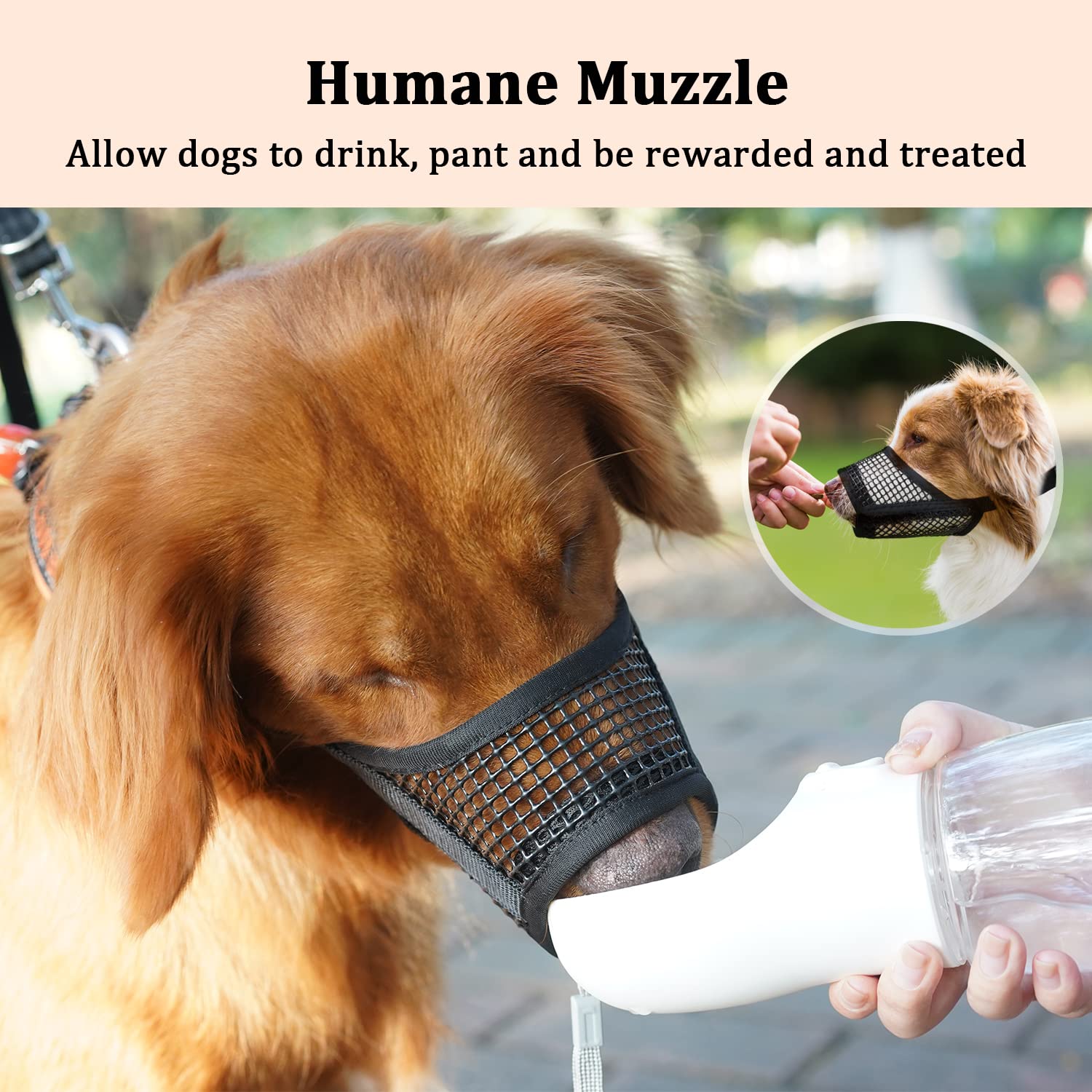 Mayerzon Ultra-Breathable Mesh Dog Muzzle - Adjustable Strap, Lightweight & Packable | Black, XS-Snout (13.5-15.5CM) 6
