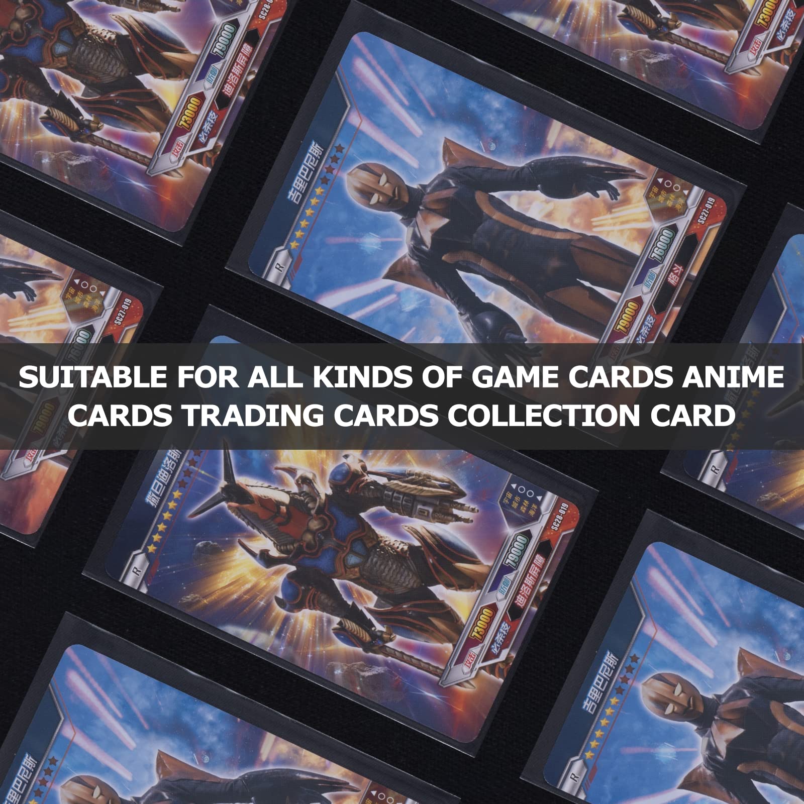 Carehabi Pack of 100 Trading Card Sleeves 66 x 92 mm 0.1 mm Thick Clear Protective Sleeves 7