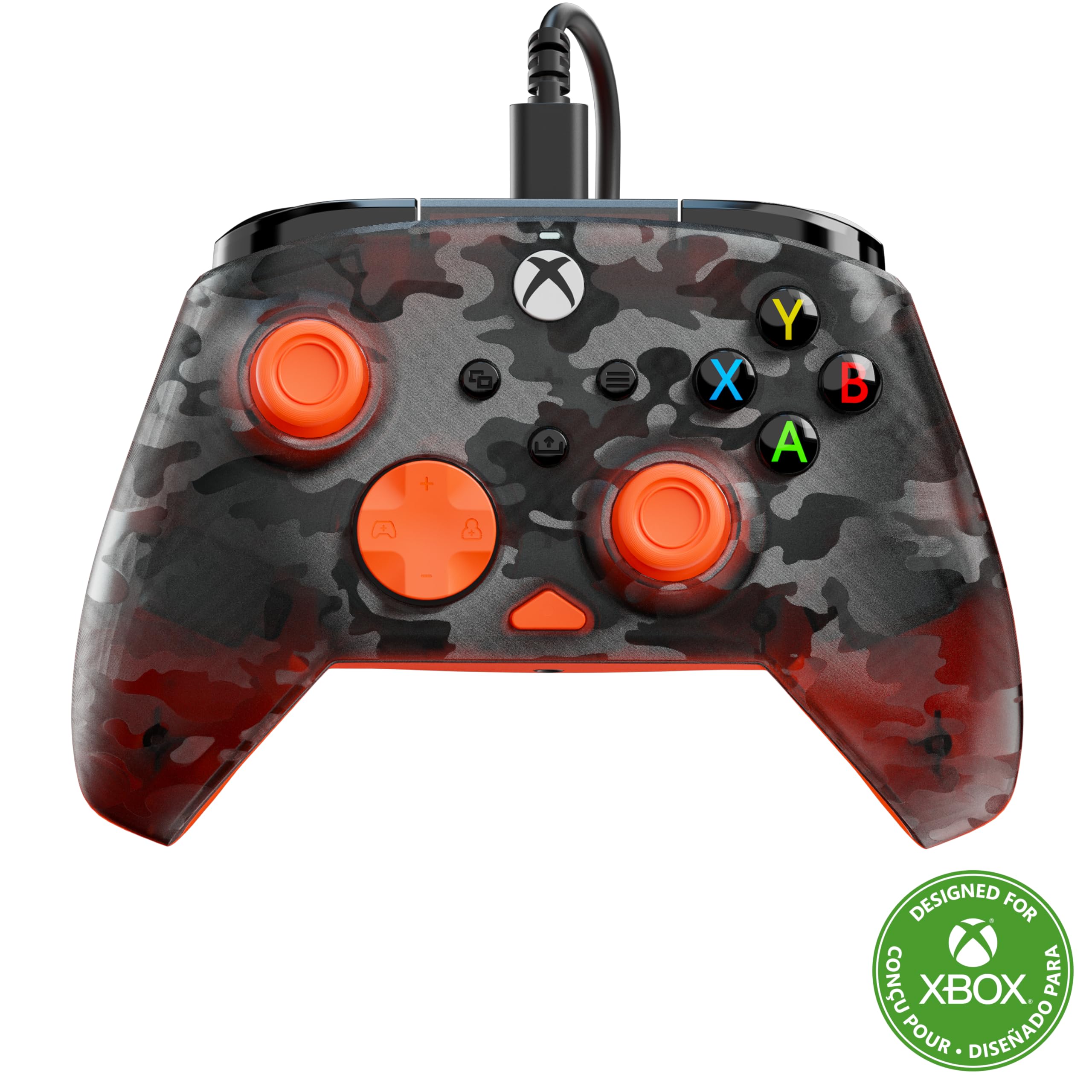 Turtle Beach Rematch Core Orange and Ghost Black Camo Wired Gaming Controll 1