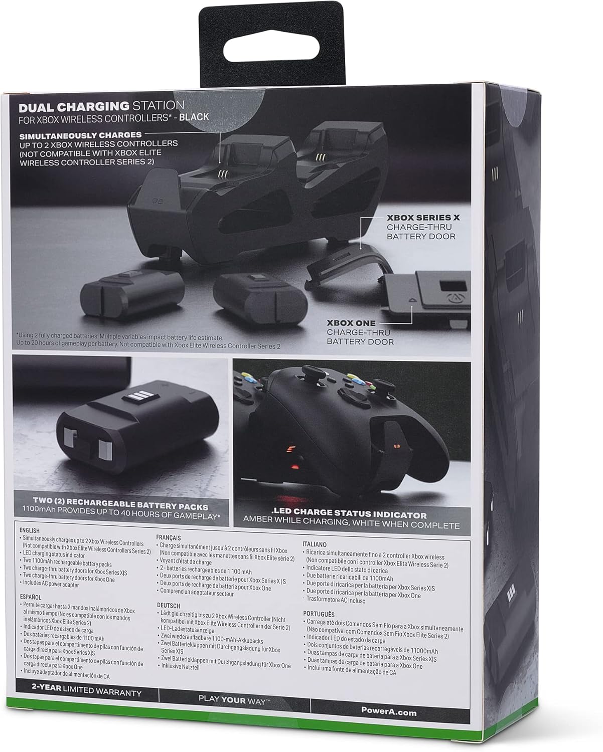 PowerA Duo Charging Station for Xbox Series X|S and Xbox One - Black (UK) 9