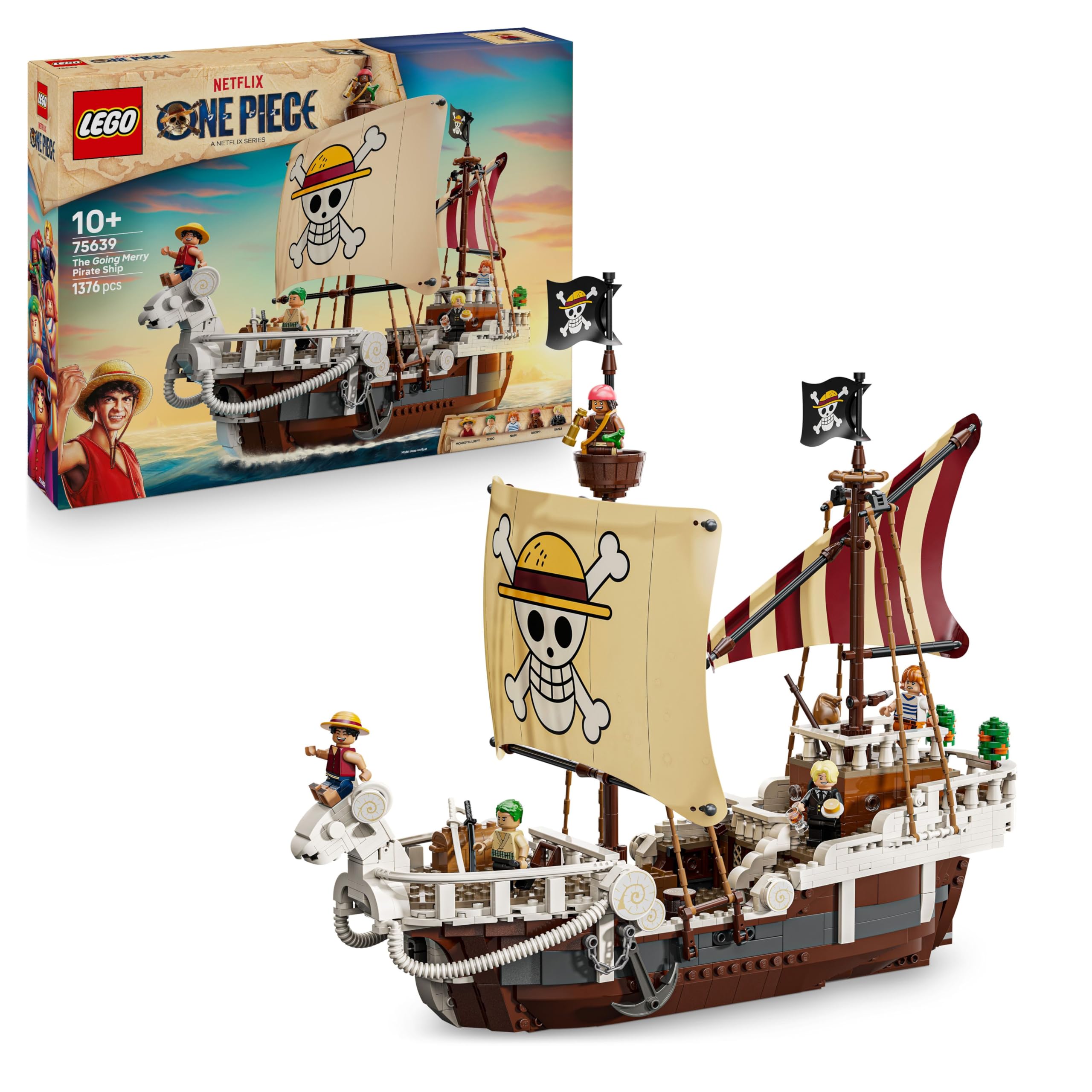 LEGO ONE PIECE The Going Merry Pirate Ship Building Set 75639 for Ages 10+