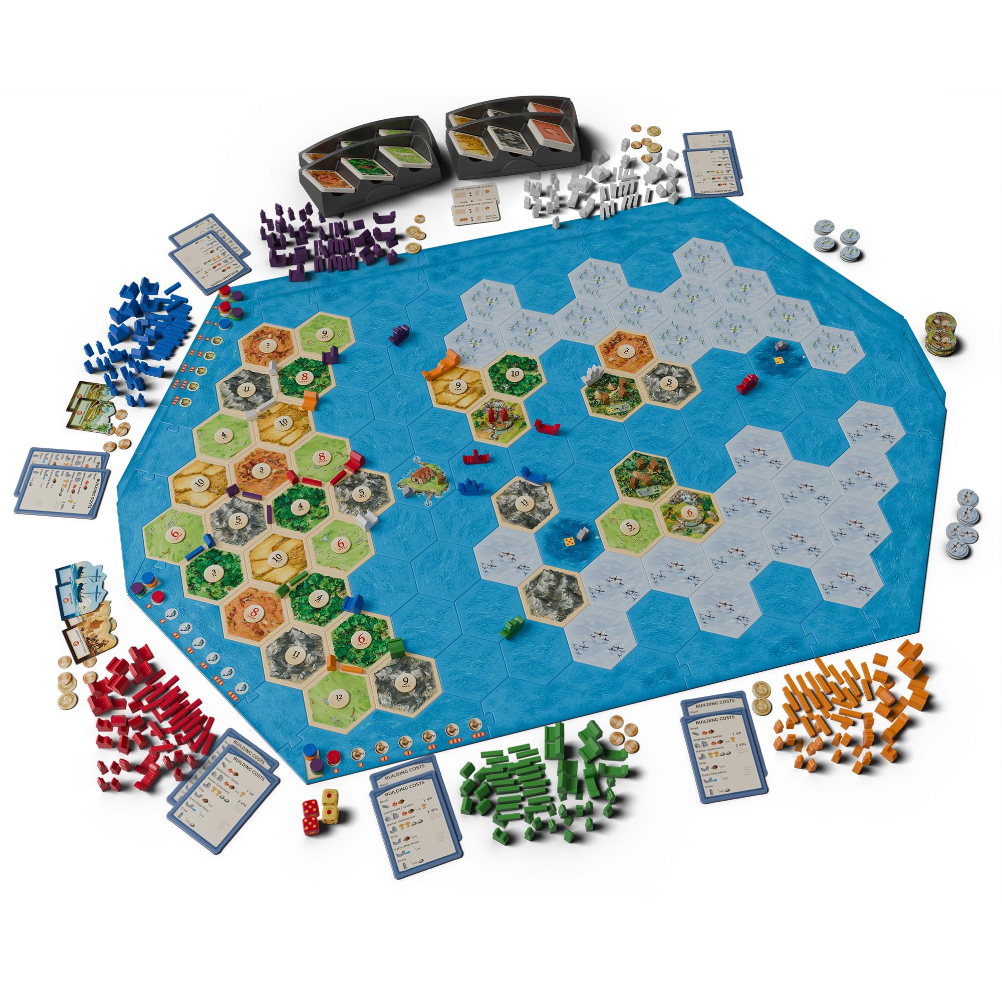 CATAN Explorers & Pirates Expansion - 6th Edition | Board Game for 5-6 Players | Ages 12+ | 60 Min