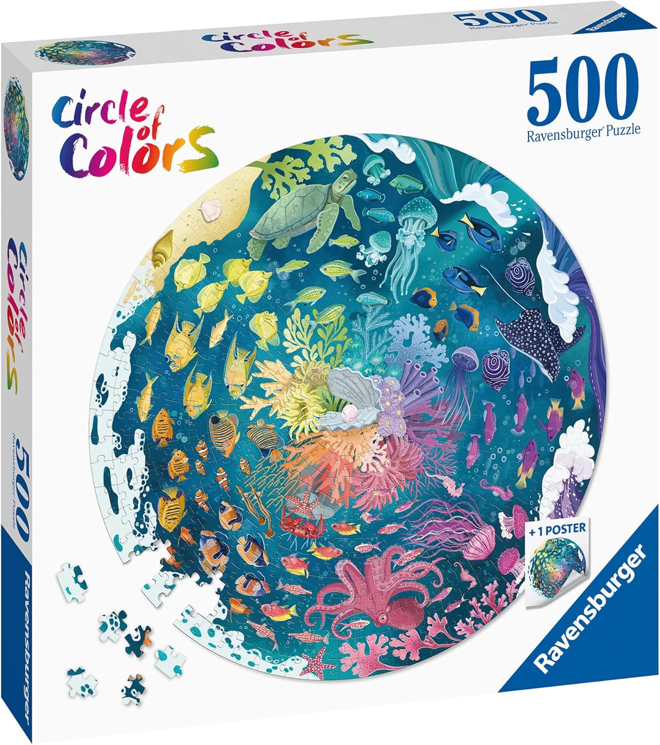 Ravensburger Circle of Colours - Oceans 500 Piece Circular Jigsaw Puzzle 5