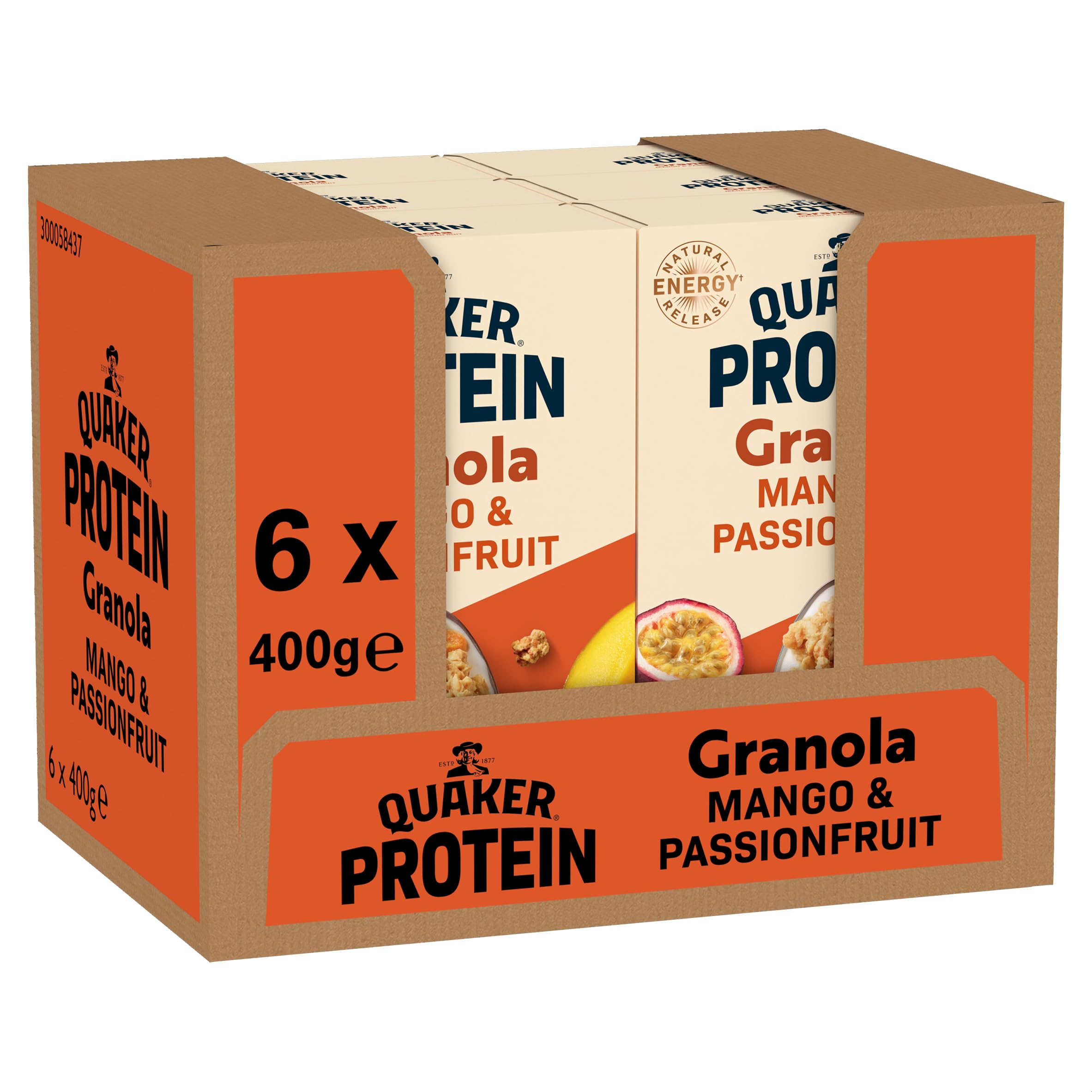 Quaker Protein Granola Mango & Passionfruit - 22g Protein per 100g | High Fibre | 400g 3