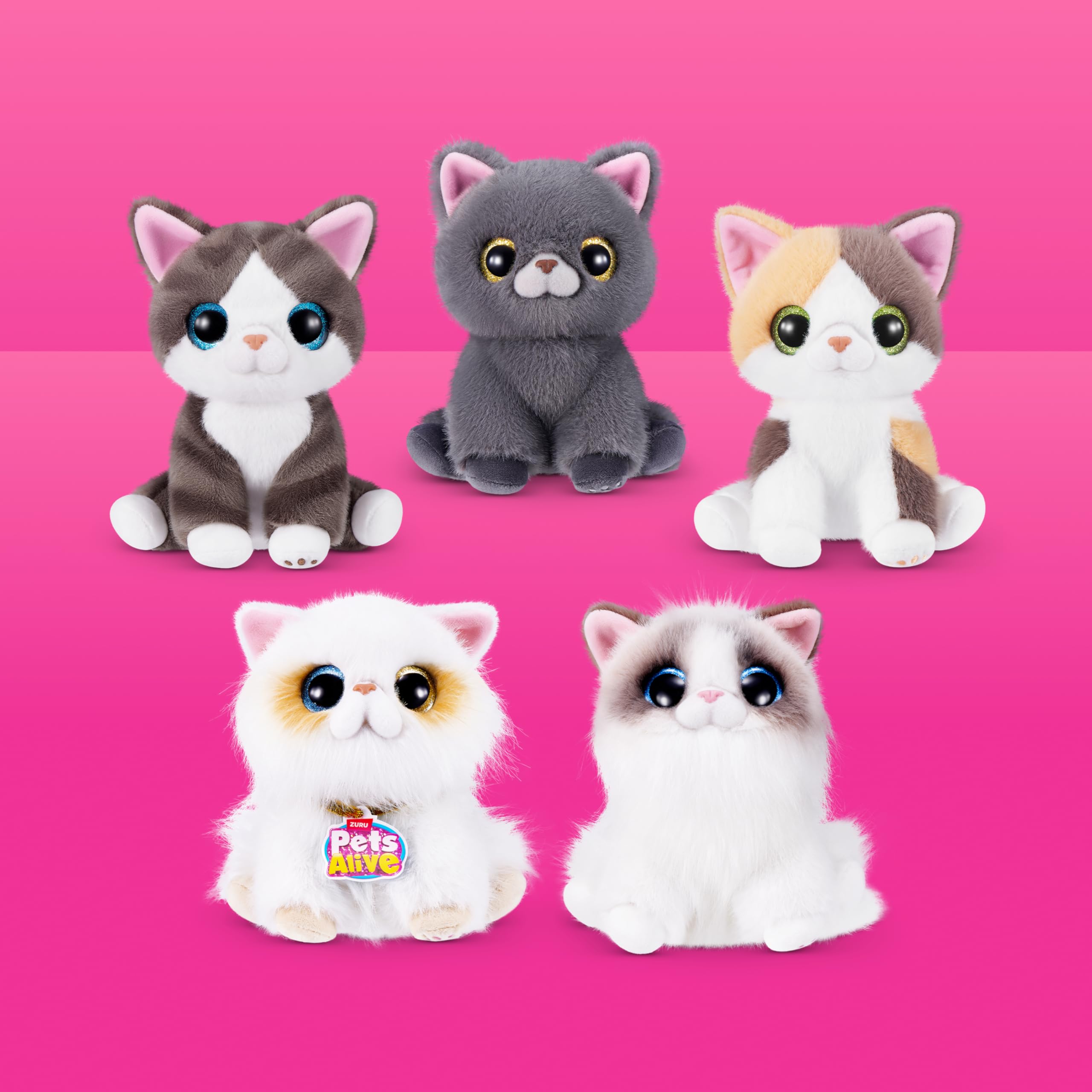 Pets Alive Smitten Kittens Series 2 - Interactive Ragdoll Plush Toy | 7.87 in | Sound Features