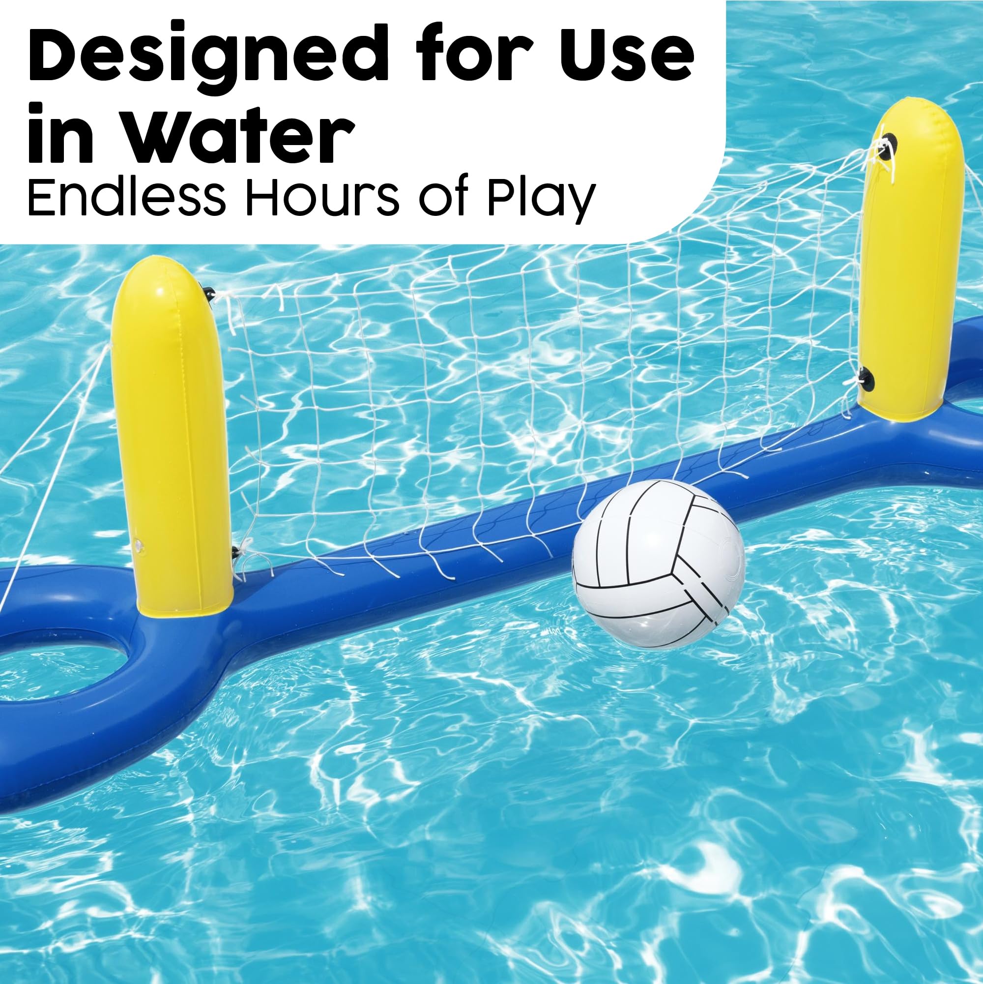 Bestway Inflatable Volleyball Set with Net and Ball for Pool Play | 2.44m x 64cm 4
