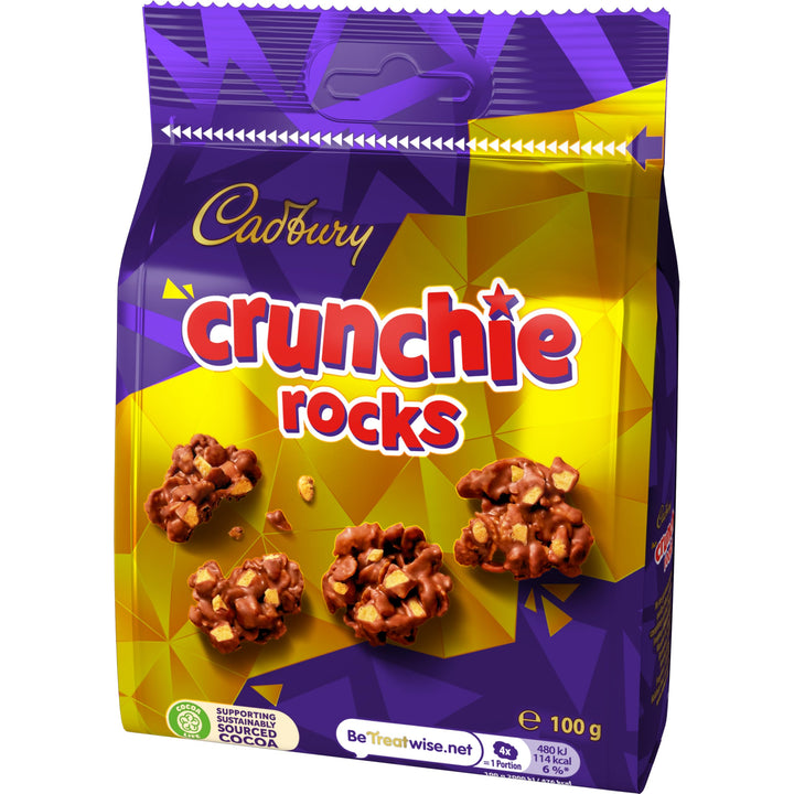 Cadbury Milk Chocolate Crunchie Rocks with Honeycomb, Bite Size Sharing Bag