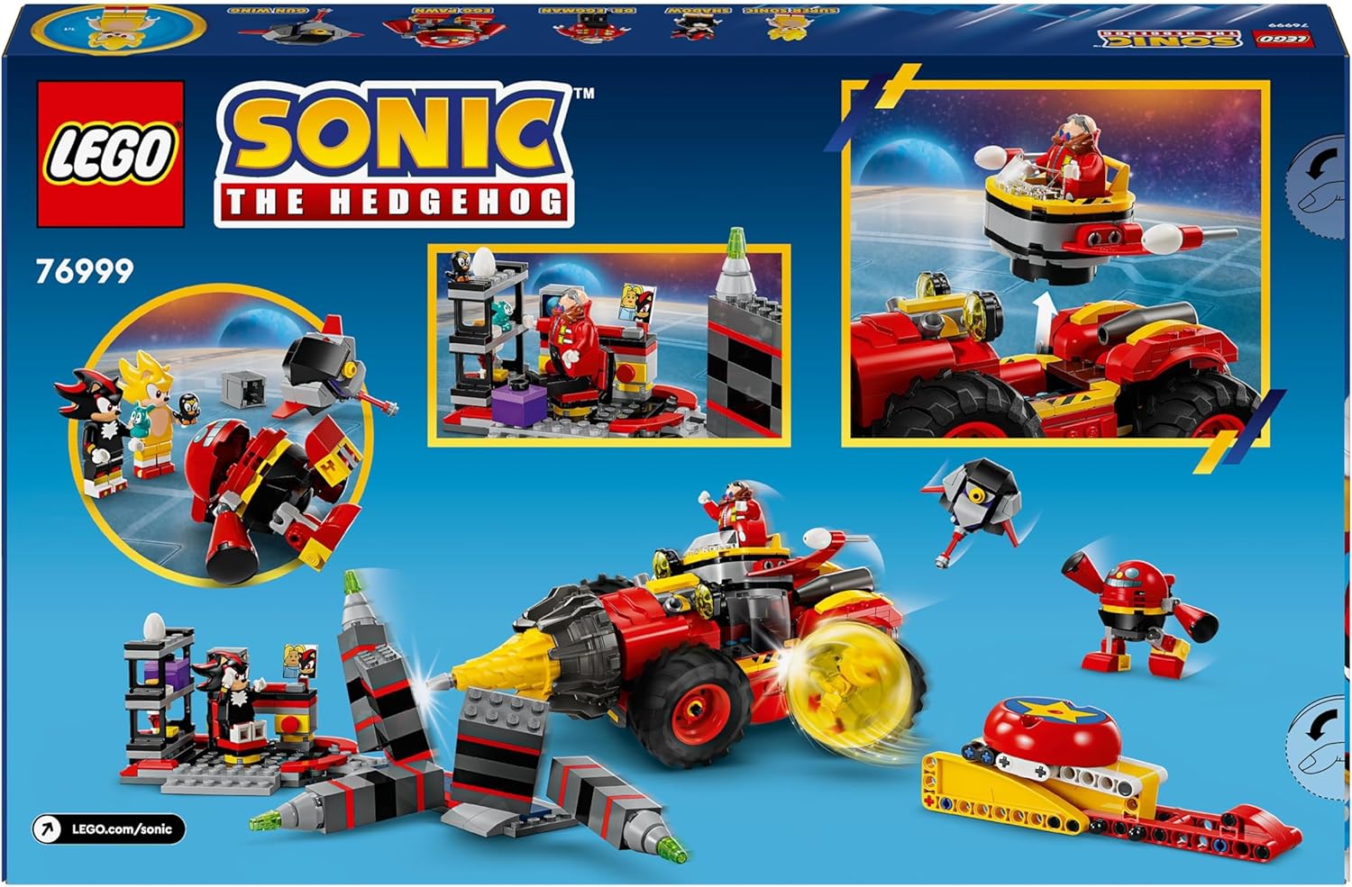 LEGO Sonic the Hedgehog Super Sonic vs. Egg Drillster Playset - Building Toy for Ages 8+