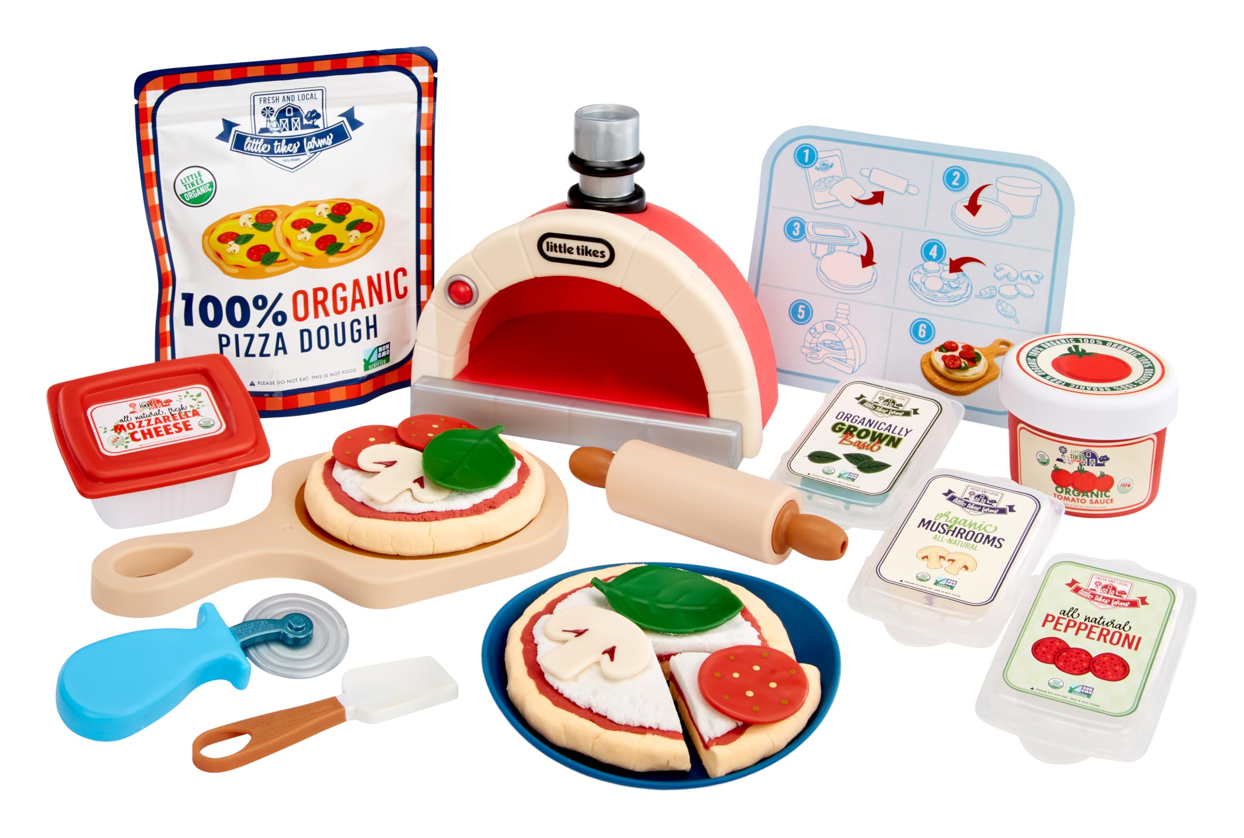 Little Tikes Creative Chefs Pizza Kit with Make-It Mix Play Sand and 22 Accessories