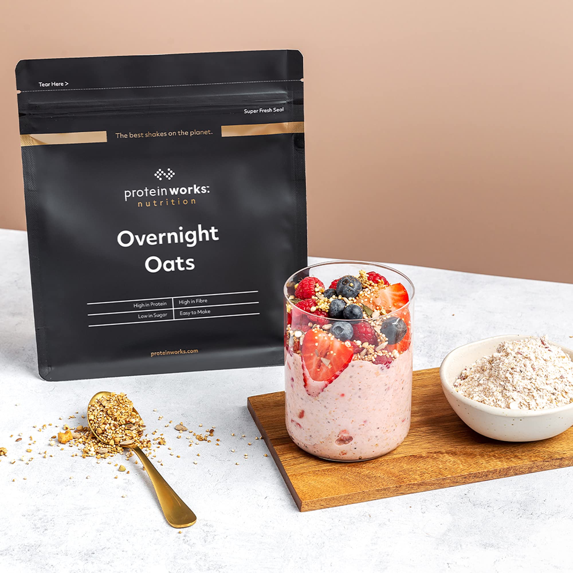 Protein Works Overnight Oats - High Protein Breakfast, Low Sugar, Summer Berries, 1 Kg 10