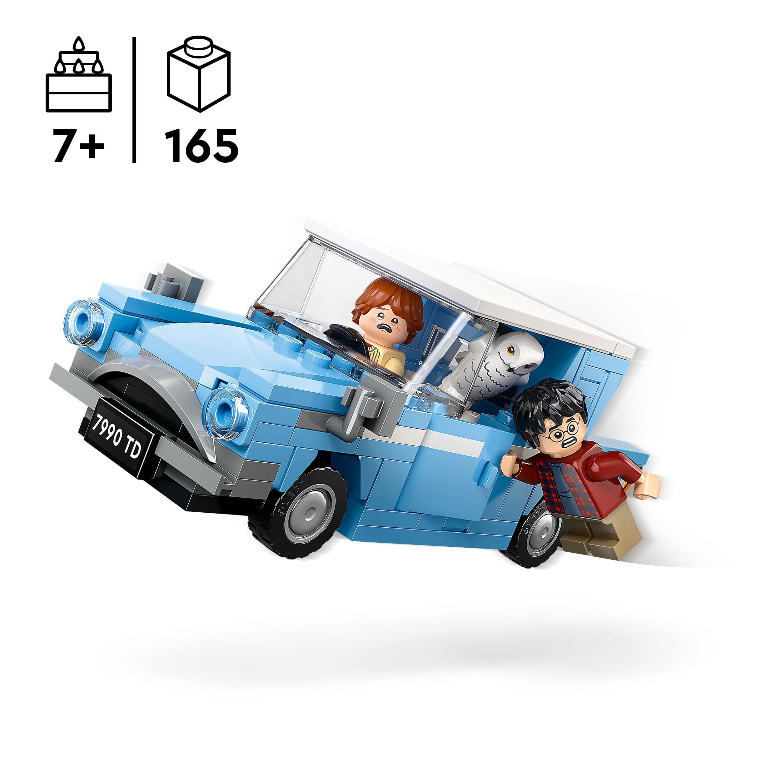 LEGO Harry Potter Flying Ford Anglia Car Toy Set 76424 for Kids Ages 7+ | Includes 4 Characters