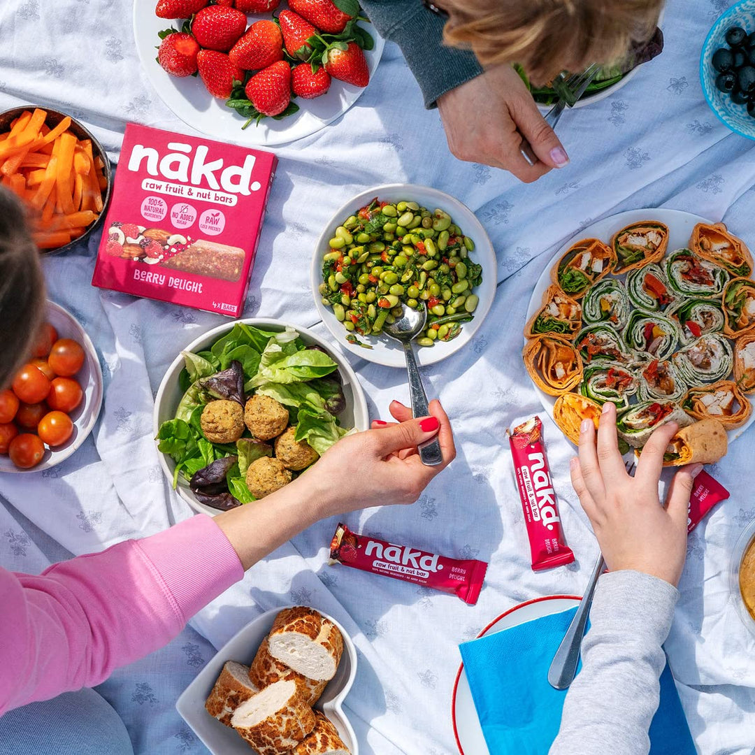 Nakd Berry Delight Raw Fruit & Nut Bar - Vegan, Gluten Free, No Added Sugar - 35g x 18