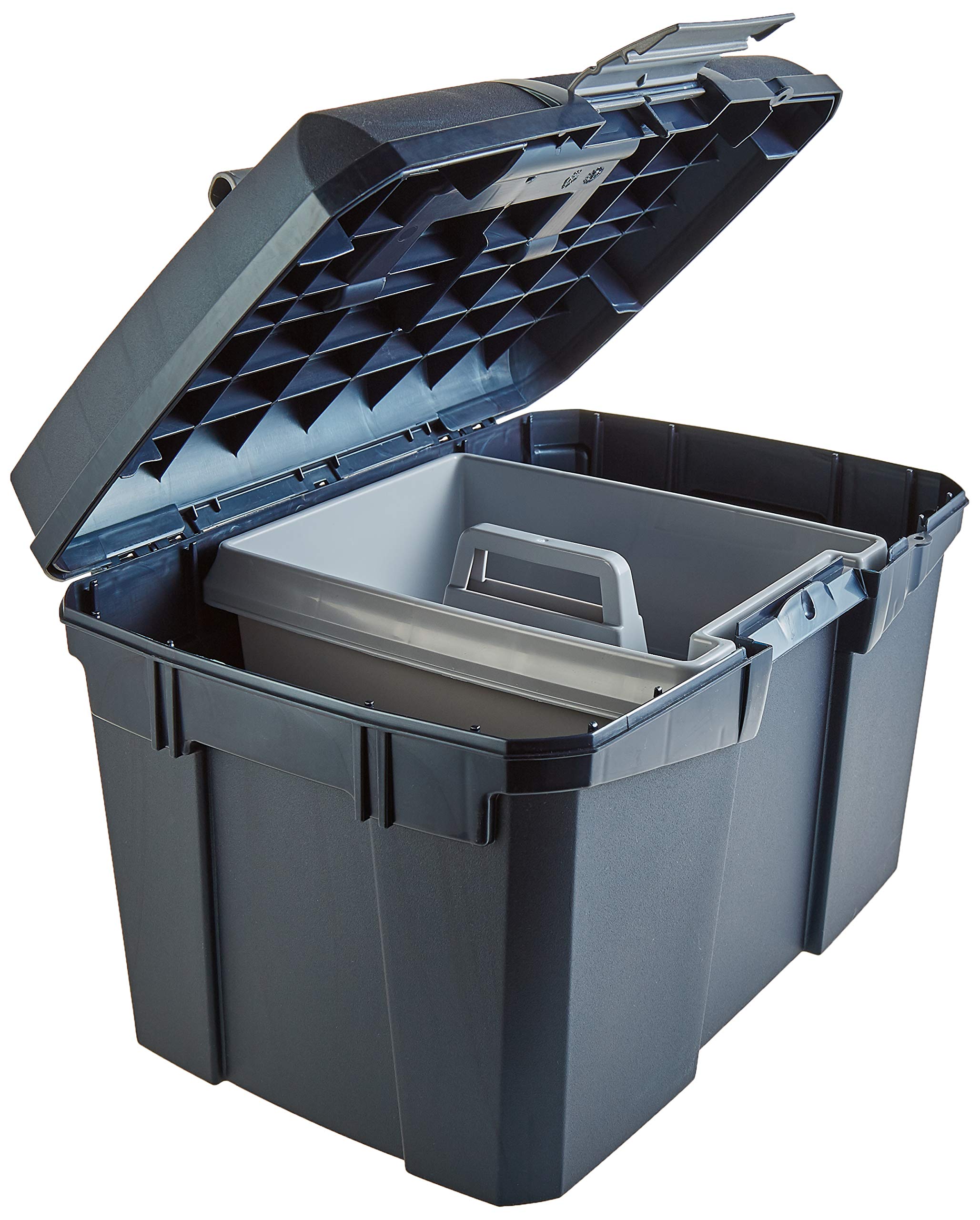 Covalliero Grooming Box Siena Midnight Blue - Durable Plastic, Removable Insert & Brush Holder, Holds up to 100 kg 3