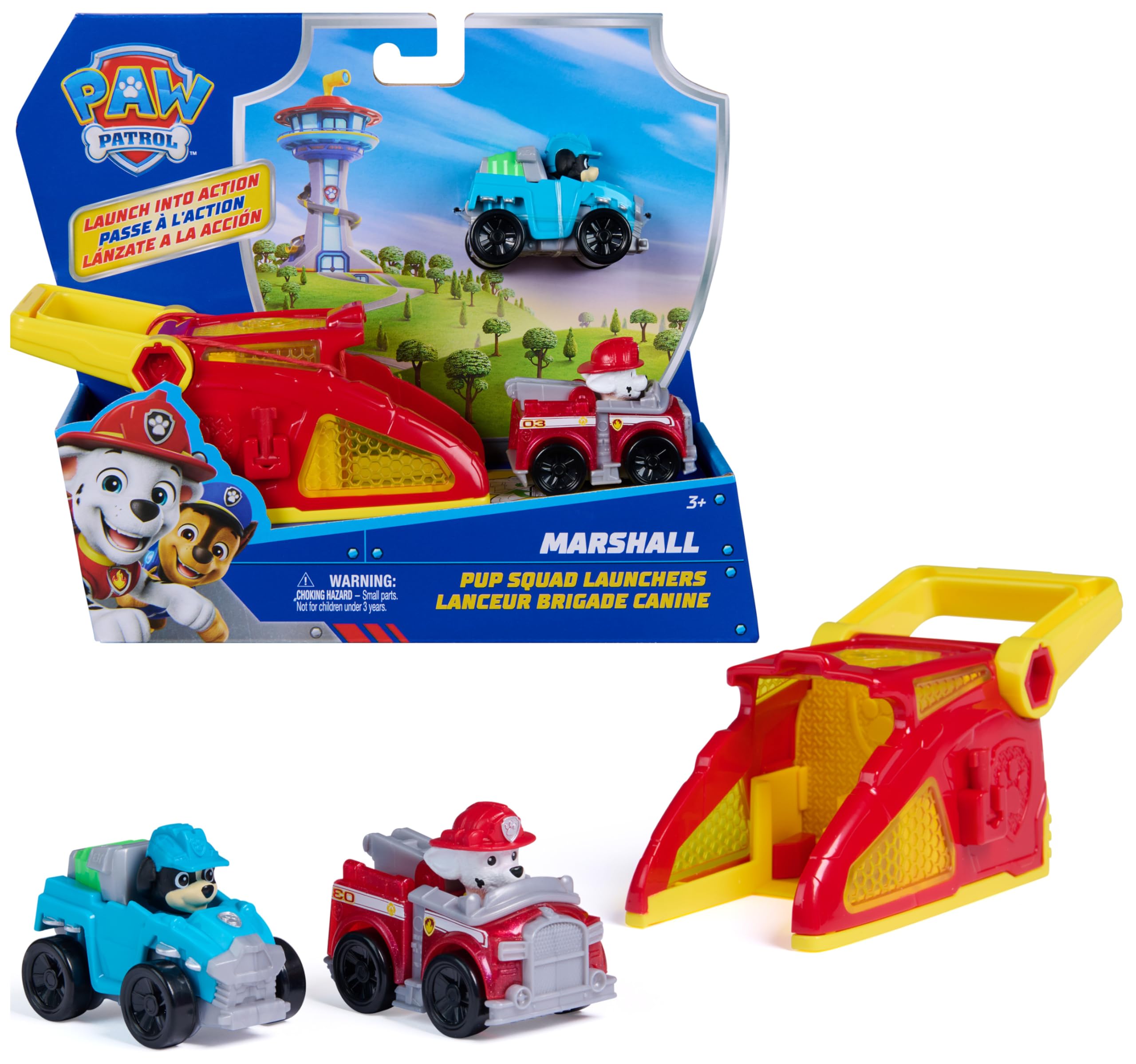 Paw Patrol Pup Squad Launchers with Rex Vehicle 2-Pack - Ages 3-9 1