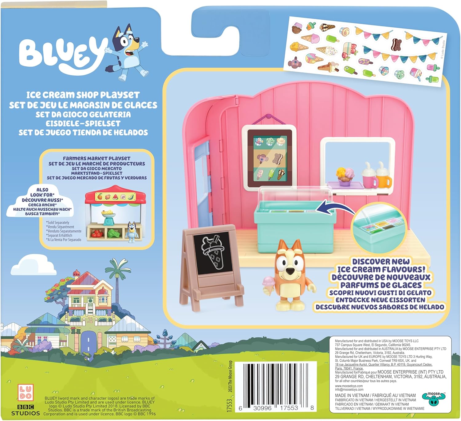 BLUEY Ice Cream Shop Playset with Bingo Figure - Imaginative Play for Kids 7