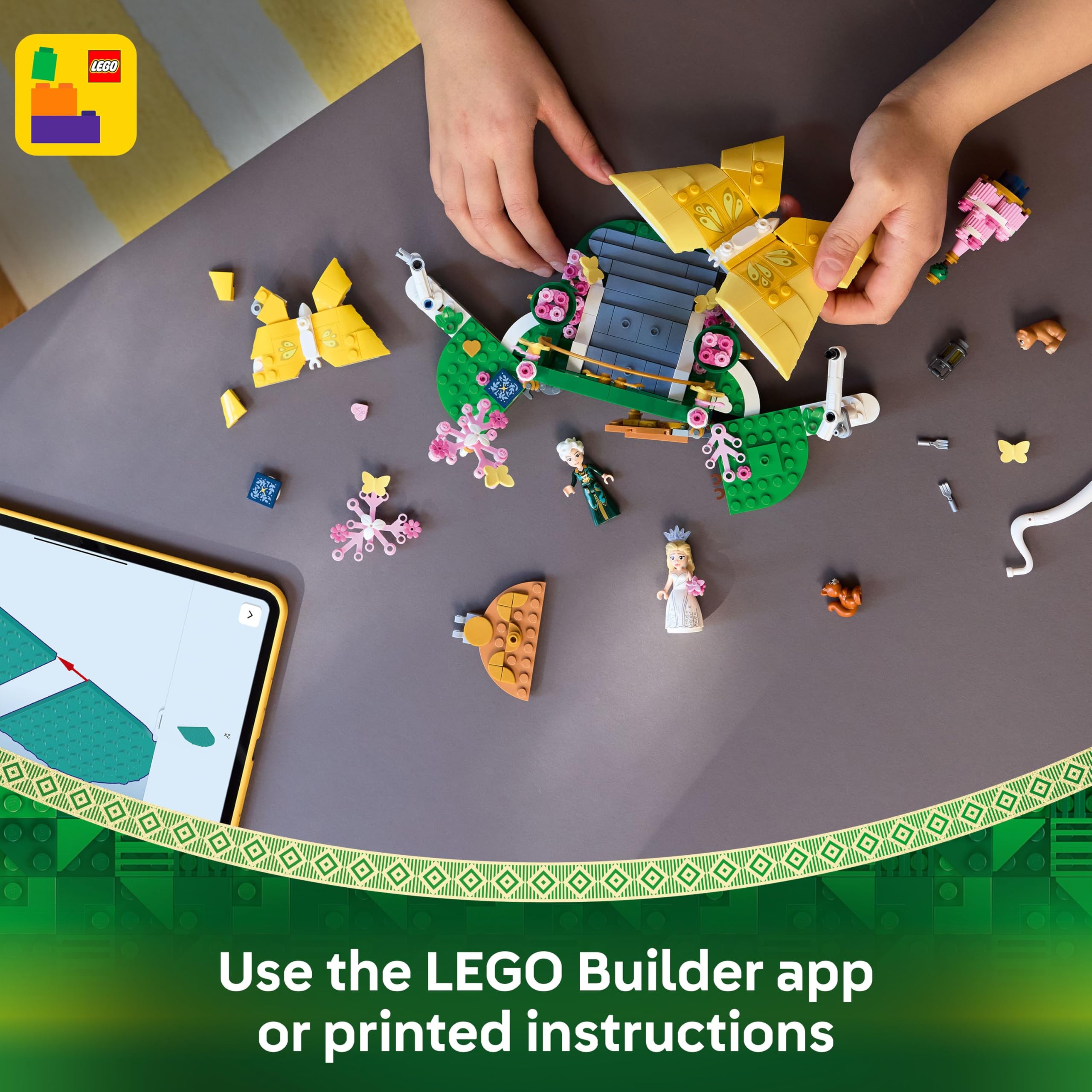 LEGO Wicked Glinda's Wedding Day - Building Toy with 2 Mini Dolls & 2 Posable Butterflies for Ages 8+