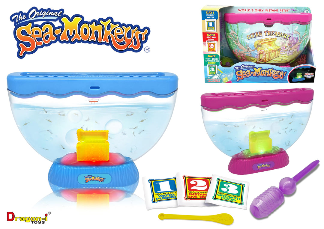 Sea Monkeys Ocean Treasure Aquarium - Educational Science Kit for Kids 6+