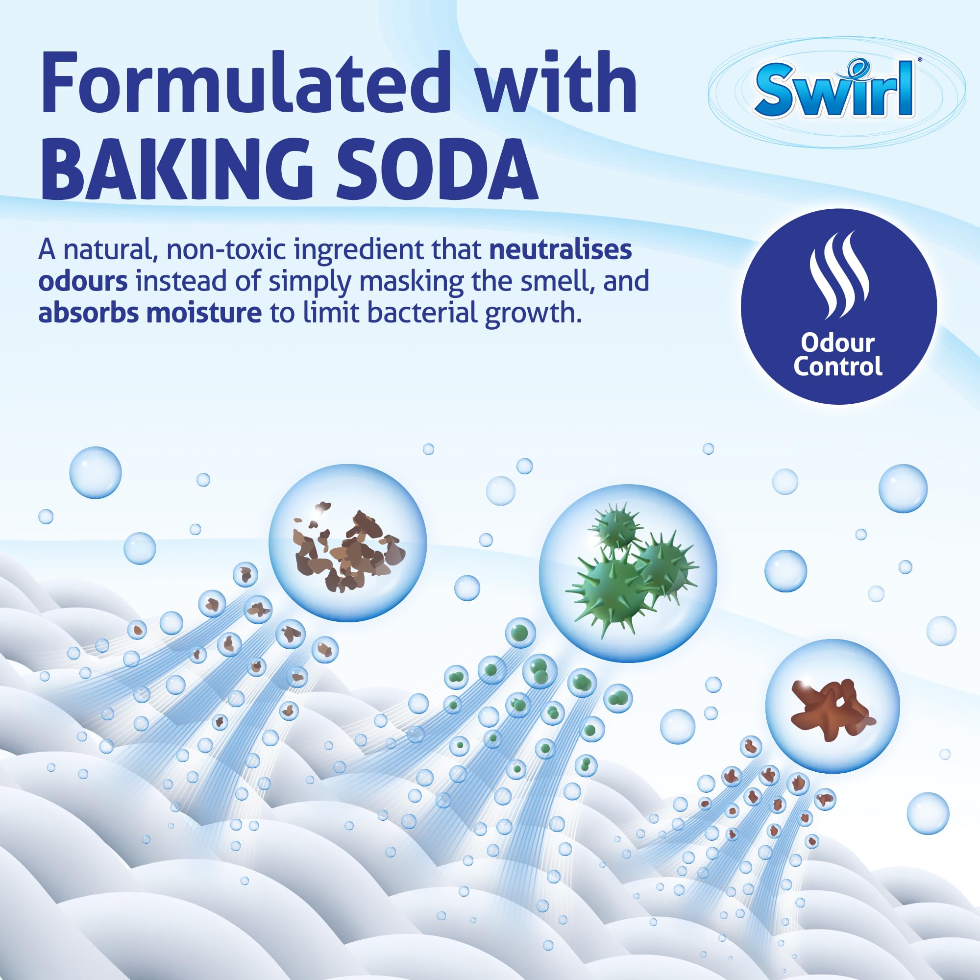 Swirl Mattress Odour Neutraliser with Baking Soda - Lavender Fragrance, 500g 4