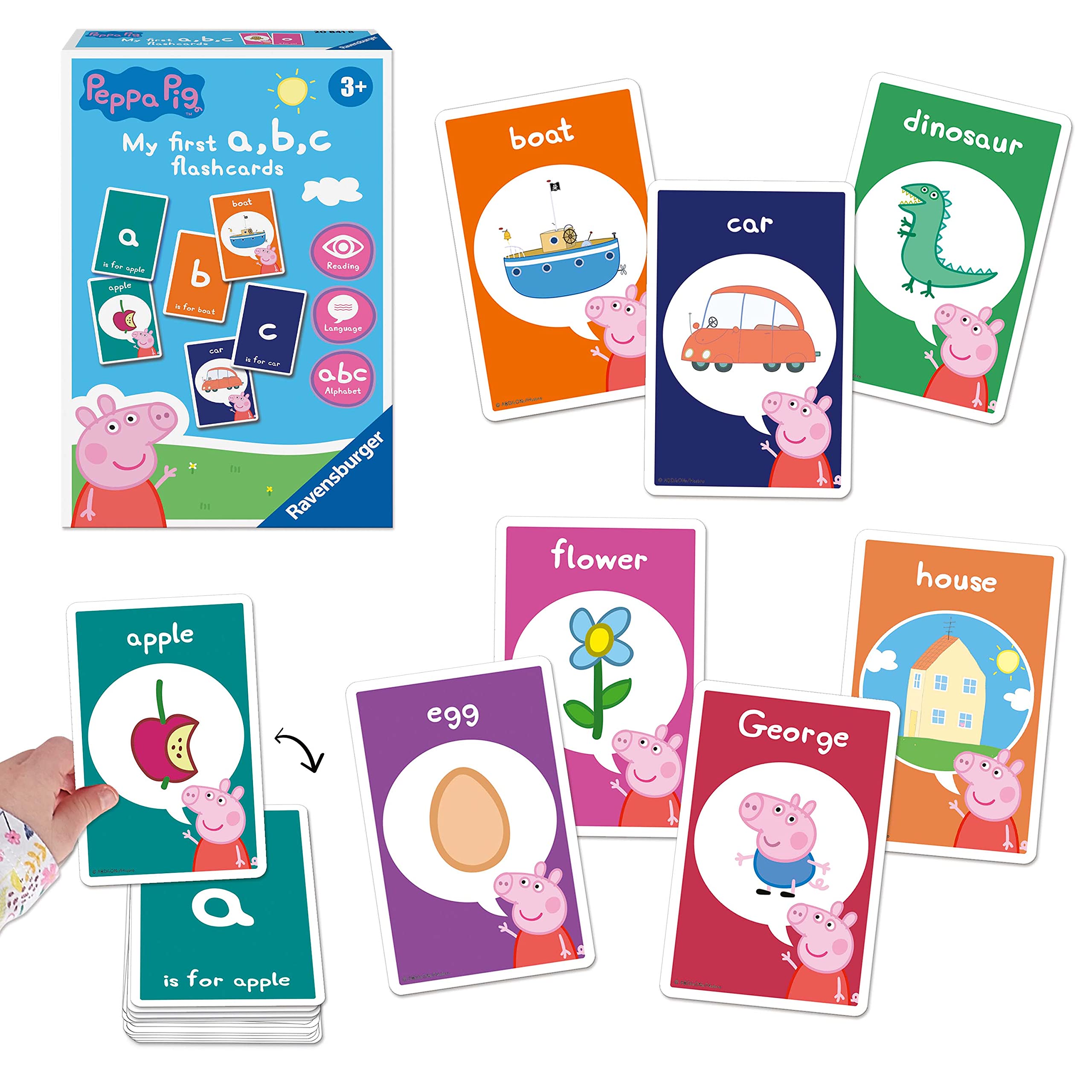 Ravensburger Peppa Pig My First Flash Card Game for Kids Age 4+ | 26 Cards | Multi-coloured 1