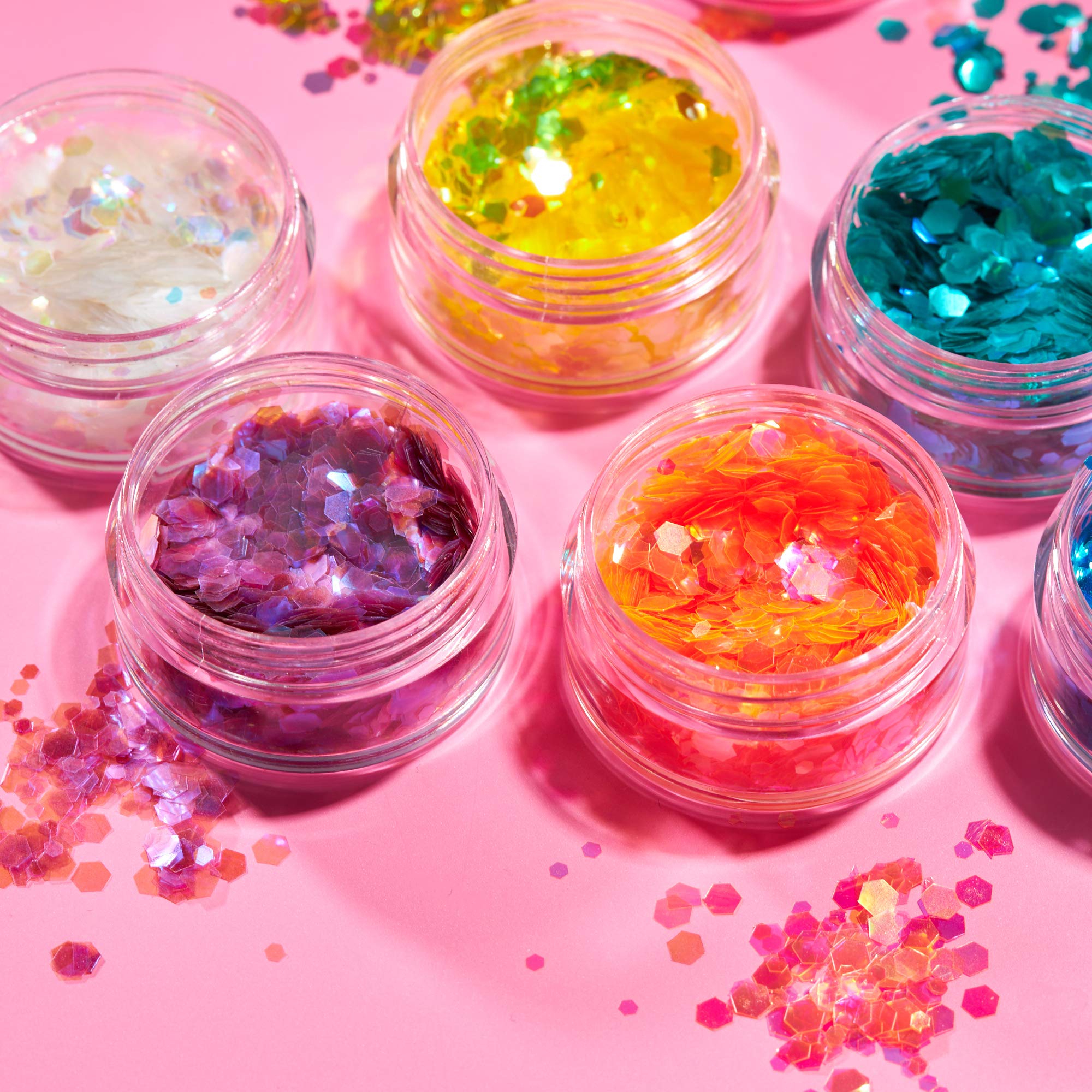Moon Glitter Iridescent Chunky Glitter - Yellow, Cosmetic Grade, 3g 8