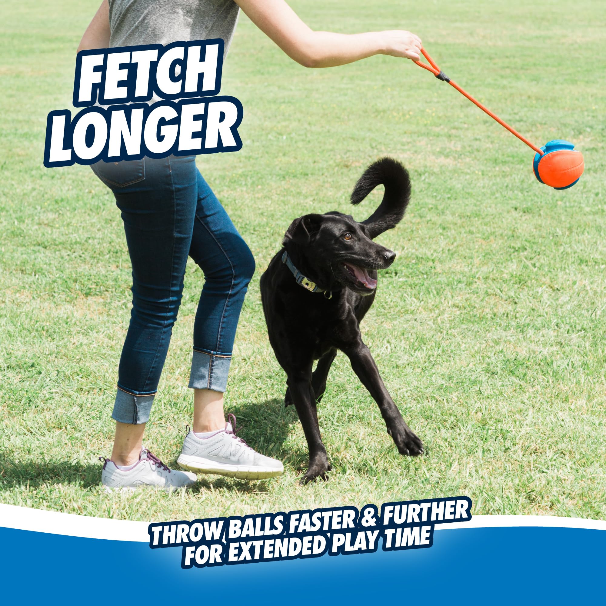 Chuckit! Rope Fetch Dog Toy - 3-in-1 Play: Kick, Tug, Throw | Durable Polyester