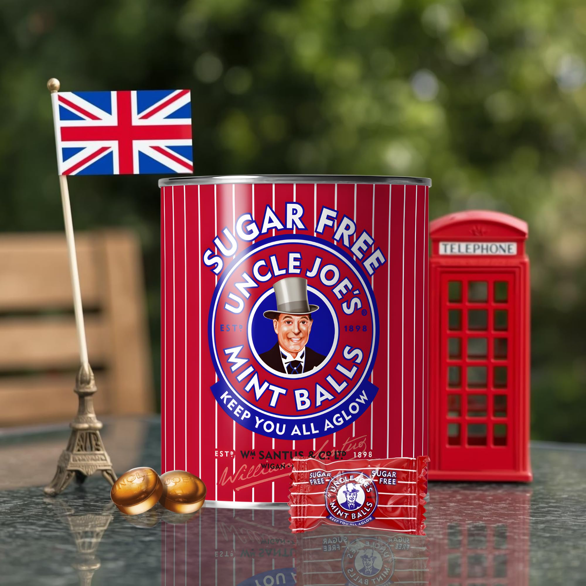 UNCLE JOE'S MINT BALLS Sugar Free Mint Balls - 120g Tin | Gluten-Free | Vegetarian 6