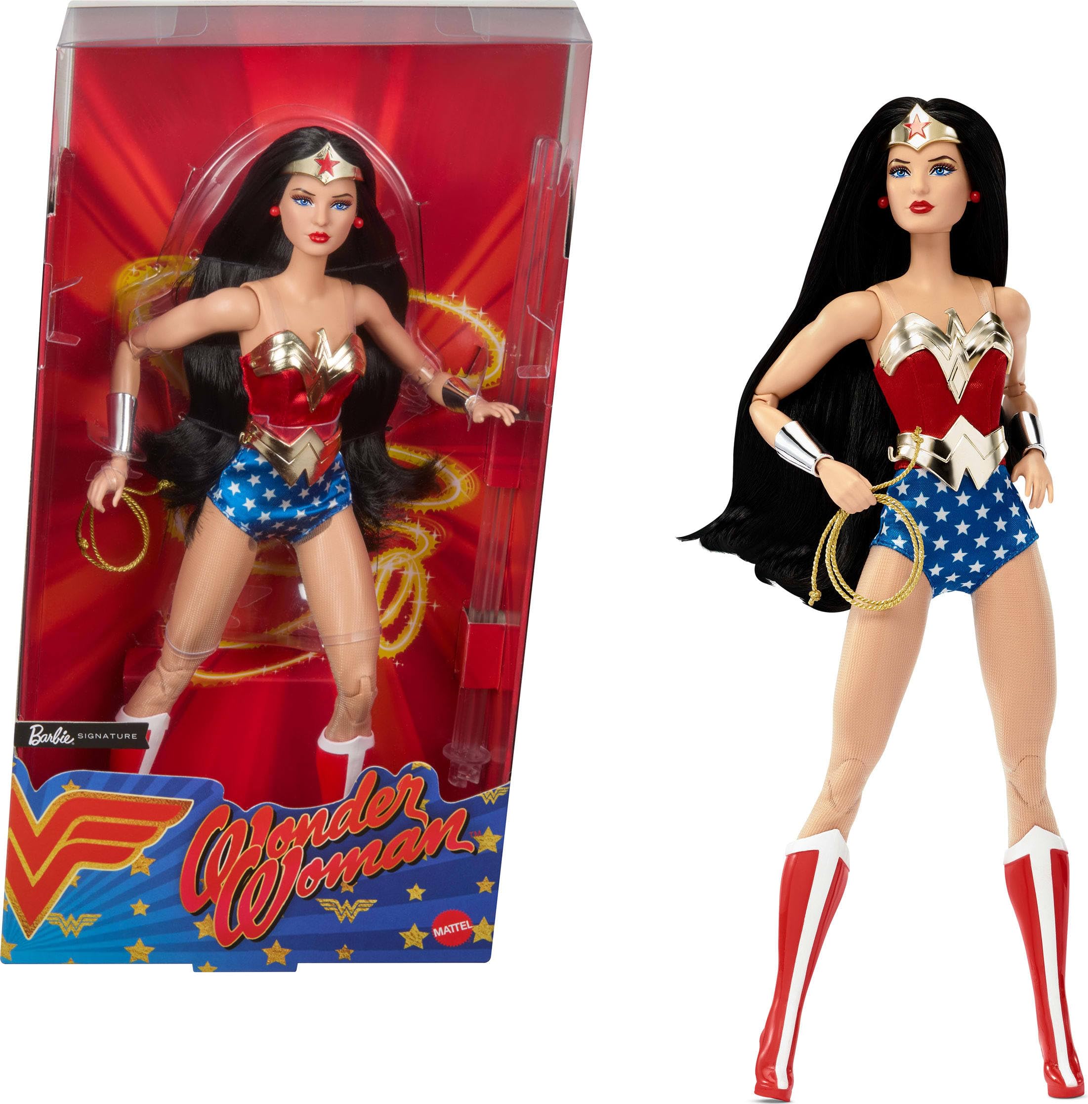 Barbie Wonder Woman Collectible Doll - Fully Articulated | Includes Doll Stand | For Adult Collectors