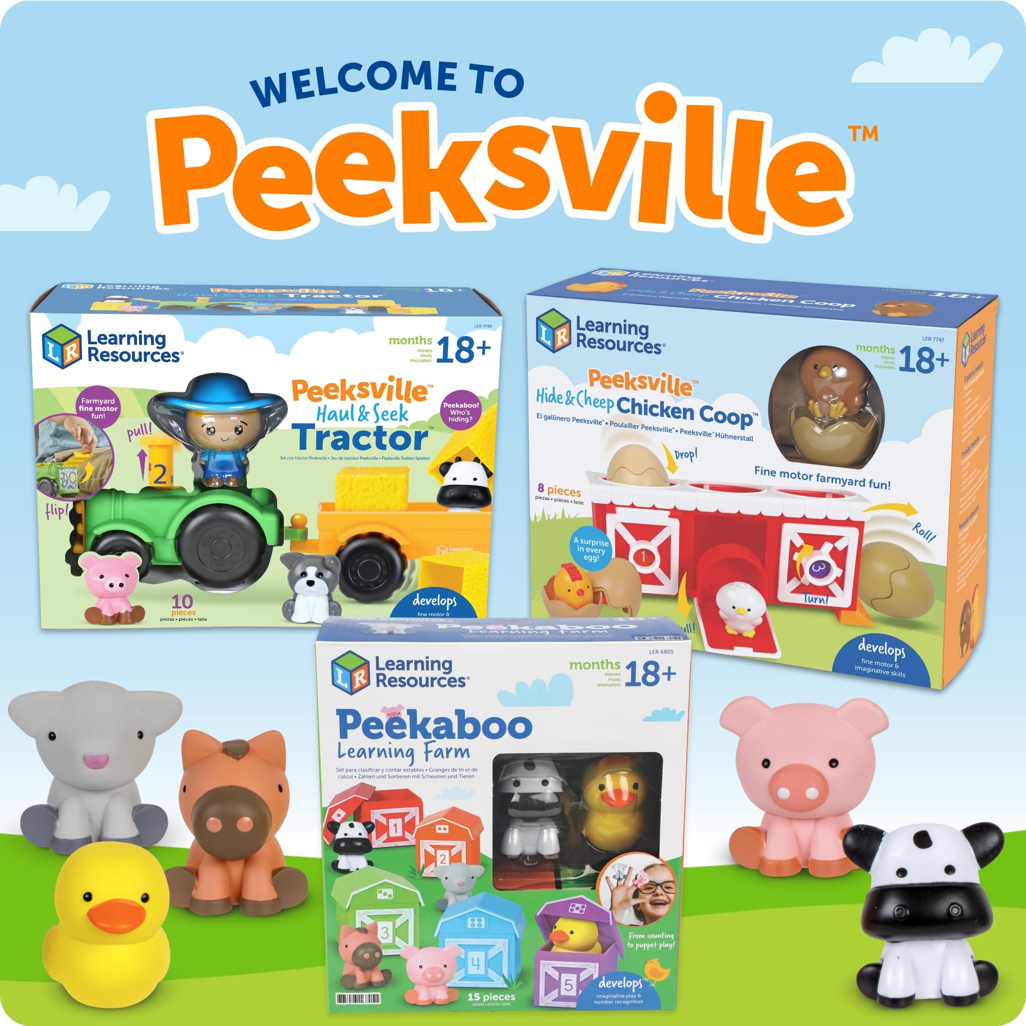 Learning Resources Peekaboo Learning Farm Sorting Toy | Ages 18 Months+ | Plastic 7